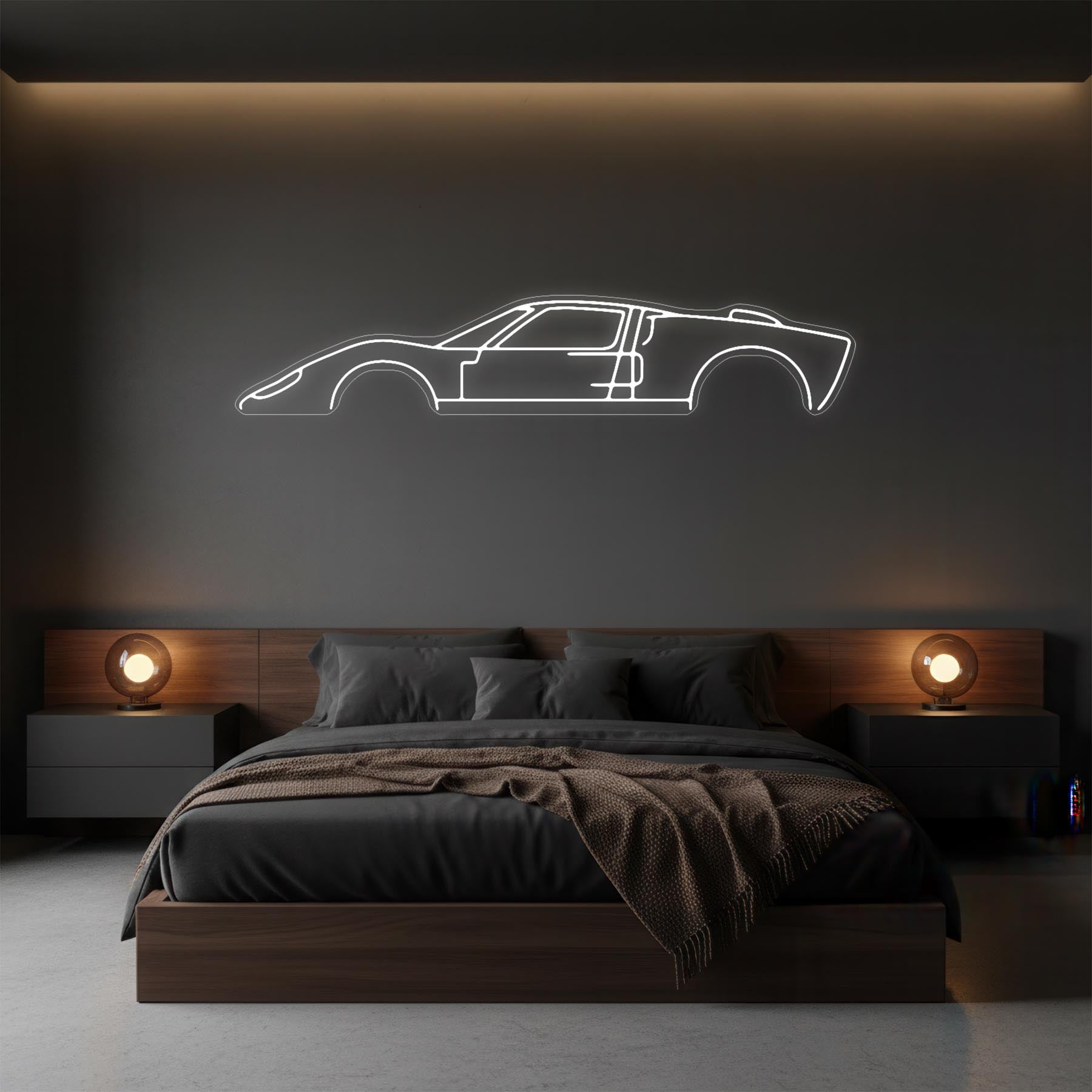 GT-40 Neon Silhouette