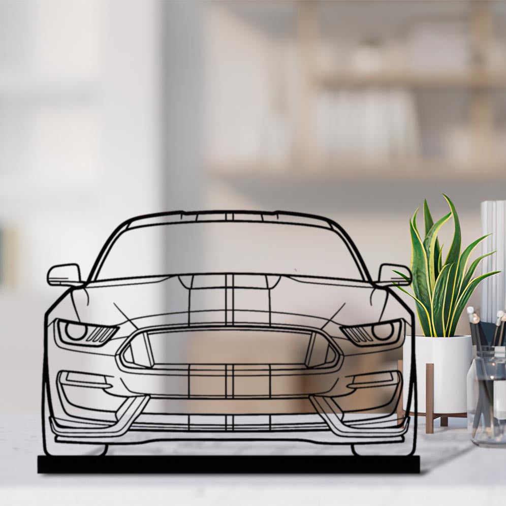 GT350 Front Silhouette Metal Art Stand