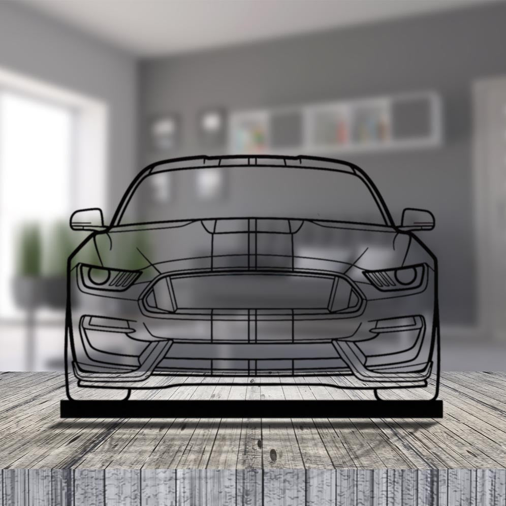 GT350 Front Silhouette Metal Art Stand