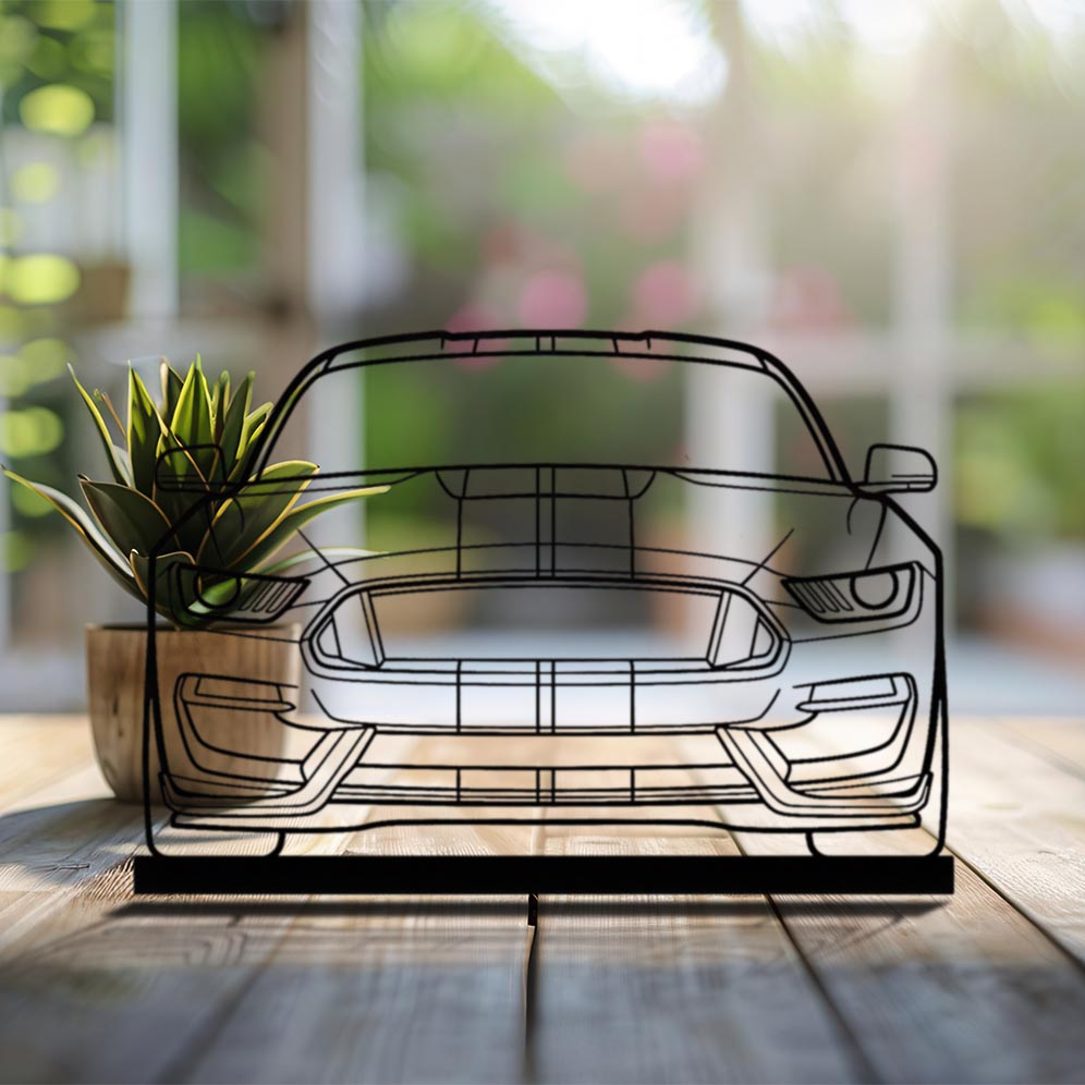 GT350 Front Silhouette Metal Art Stand