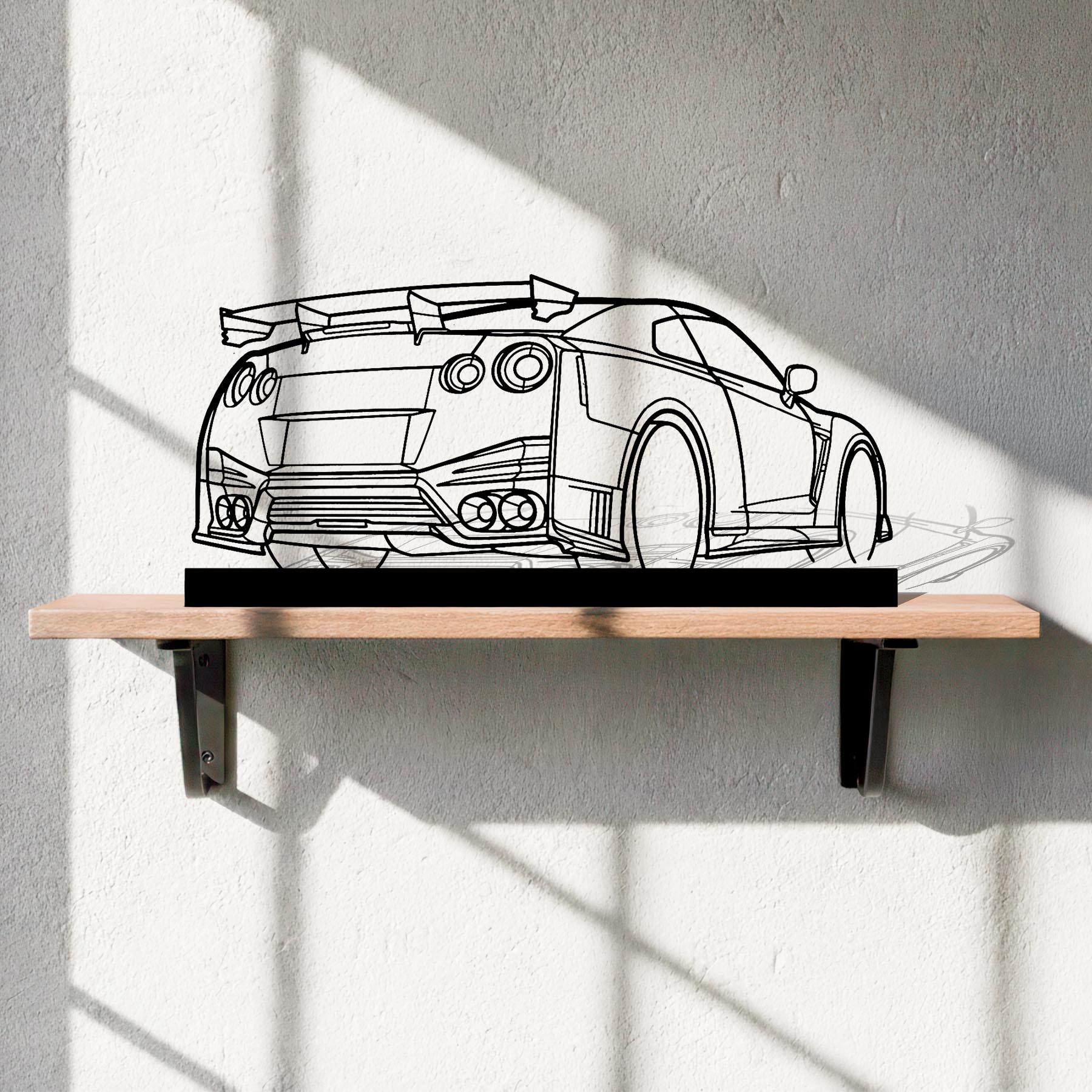 GTR Nismo Angle Silhouette Metal Art Stand