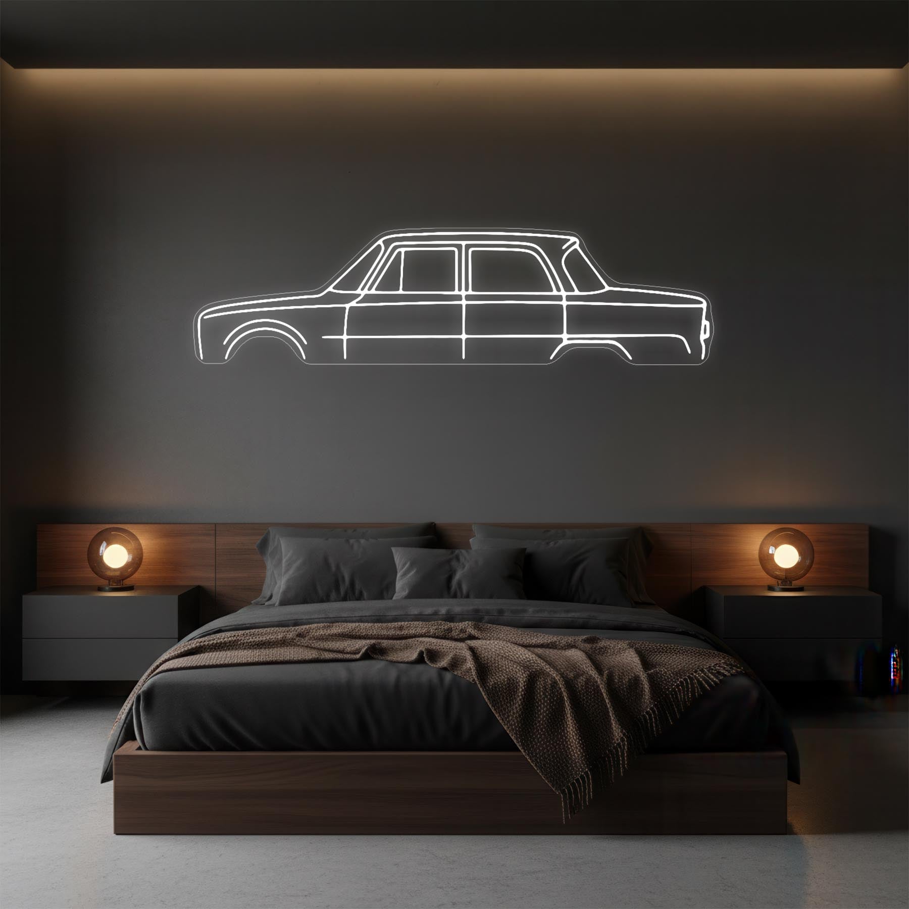 Giulia Saloon 1970 Neon Silhouette