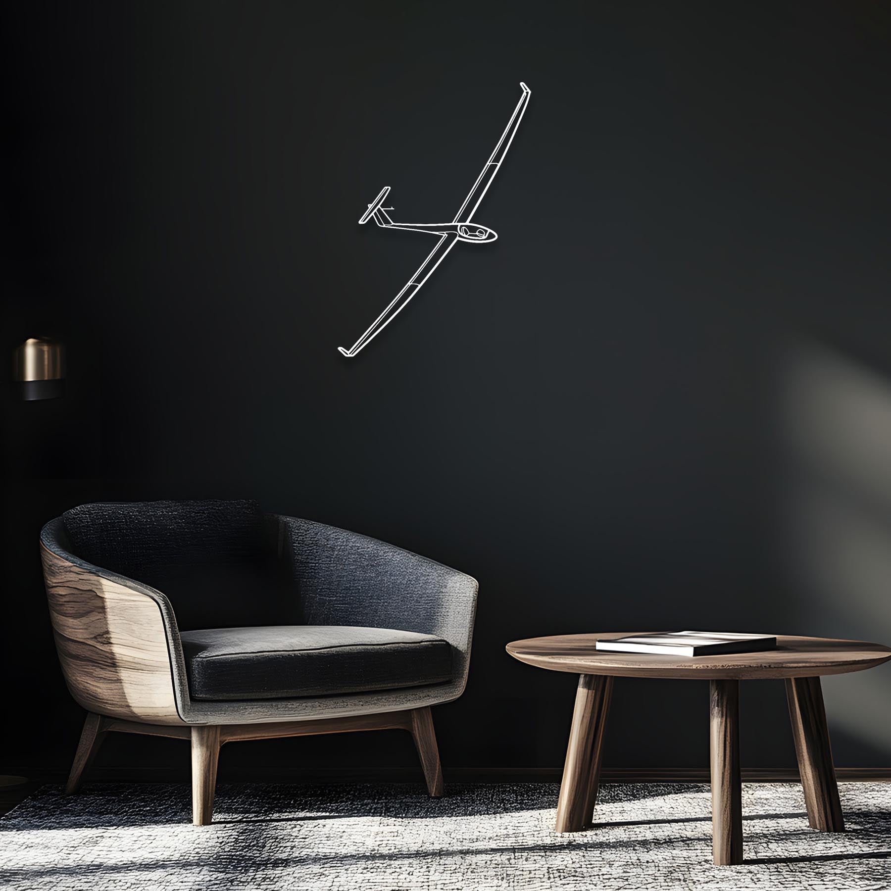 Glider Metal Aircraft Wall Art - NCP0178