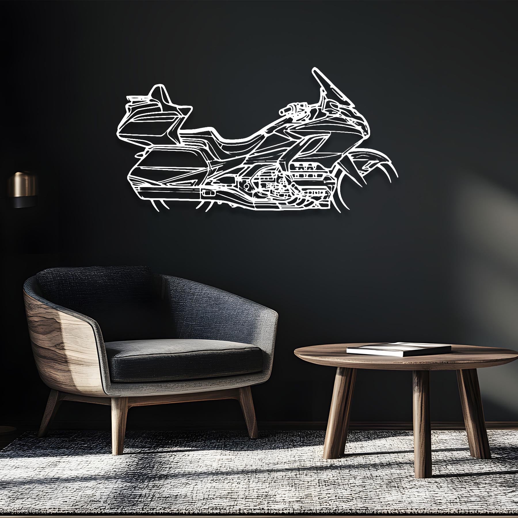 Gold Wing DCT 2023 Silhouette Metal Wall Art