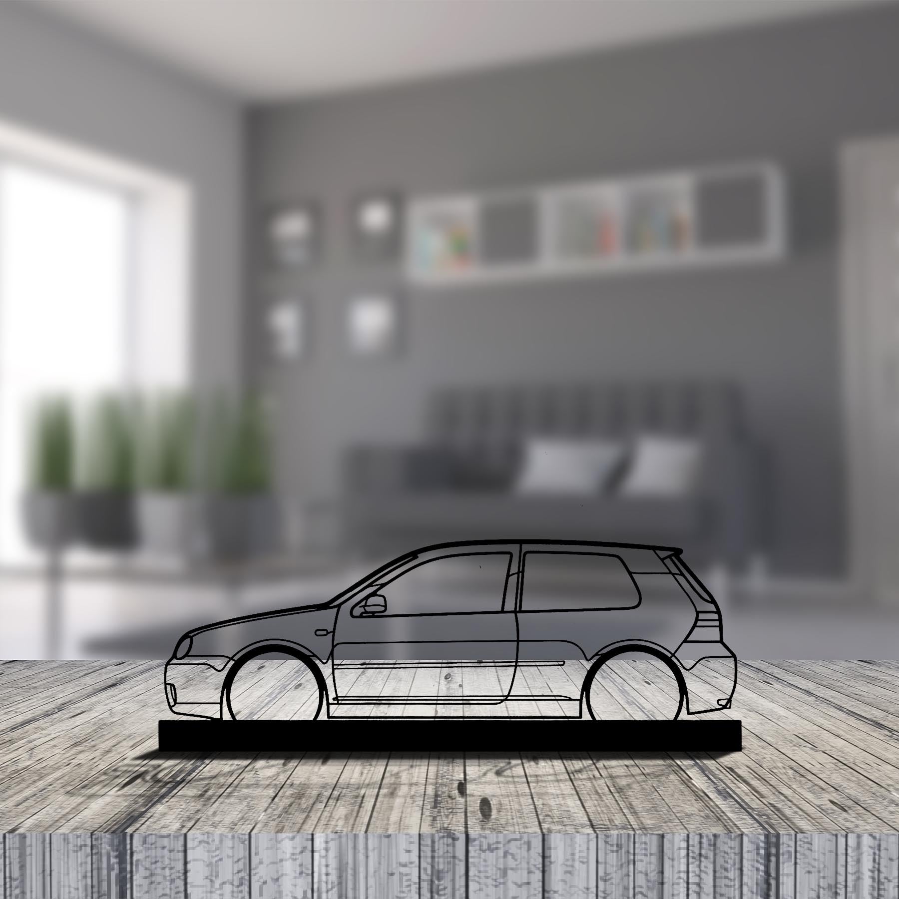 Golf 4 R32 Silhouette Metal Art Stand