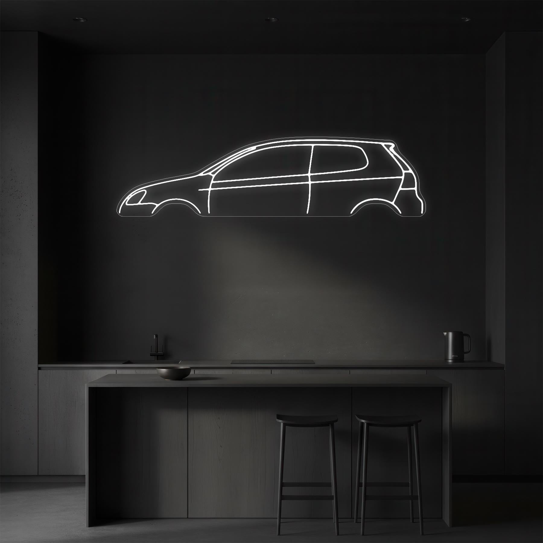 Golf R32 2008 Neon Silhouette