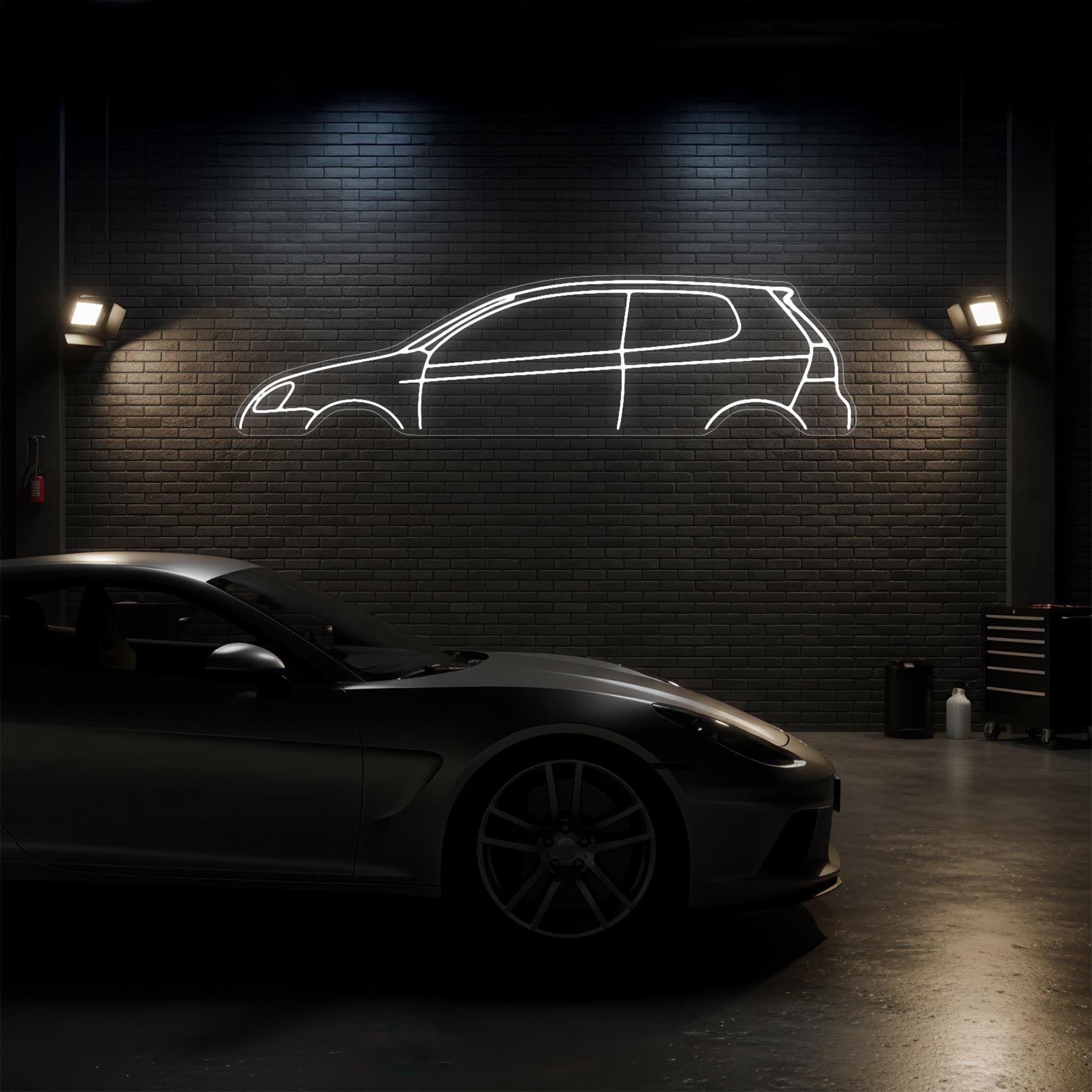 Golf R32 2008 Neon Silhouette