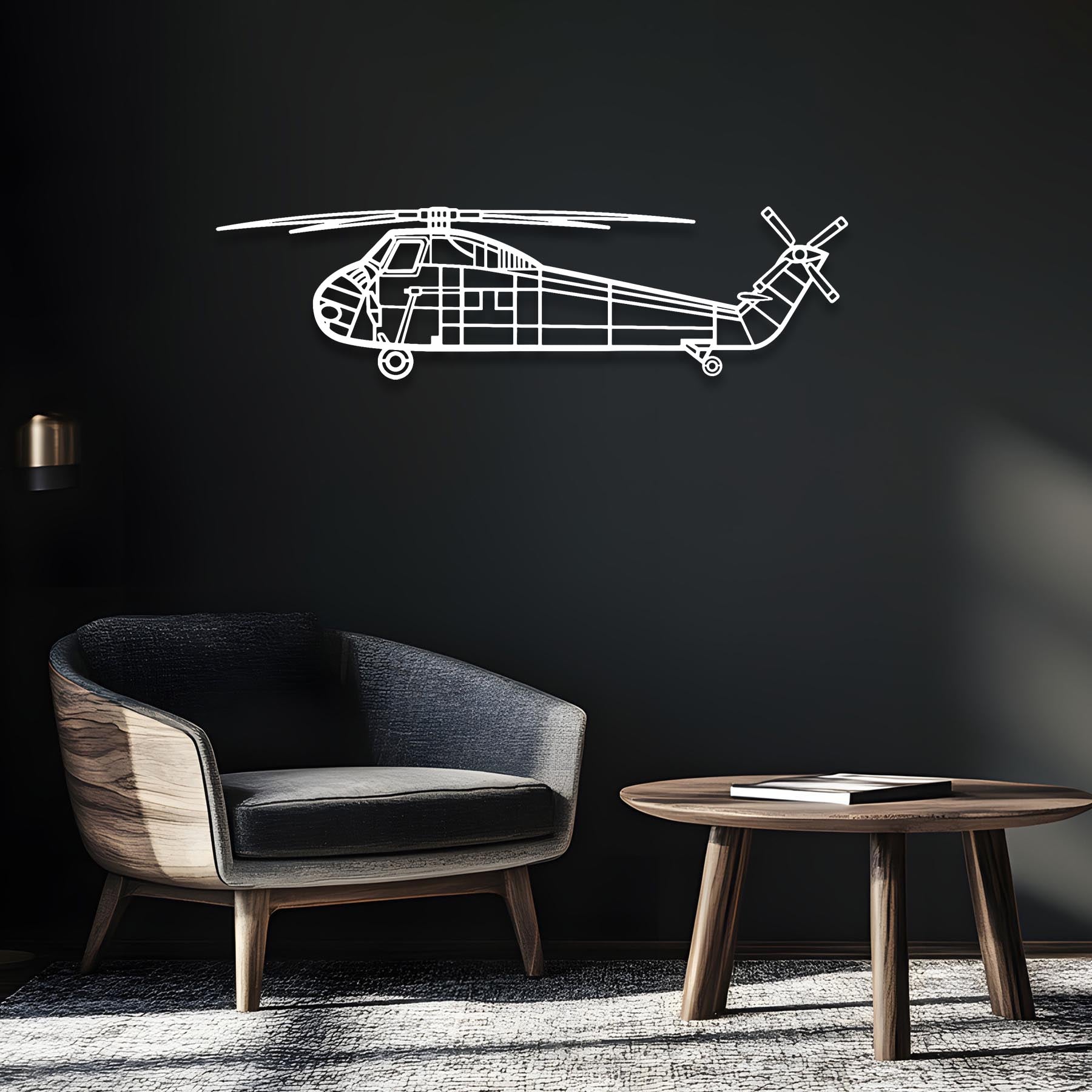 H-34 Metal Aircraft Wall Art - NCP0570