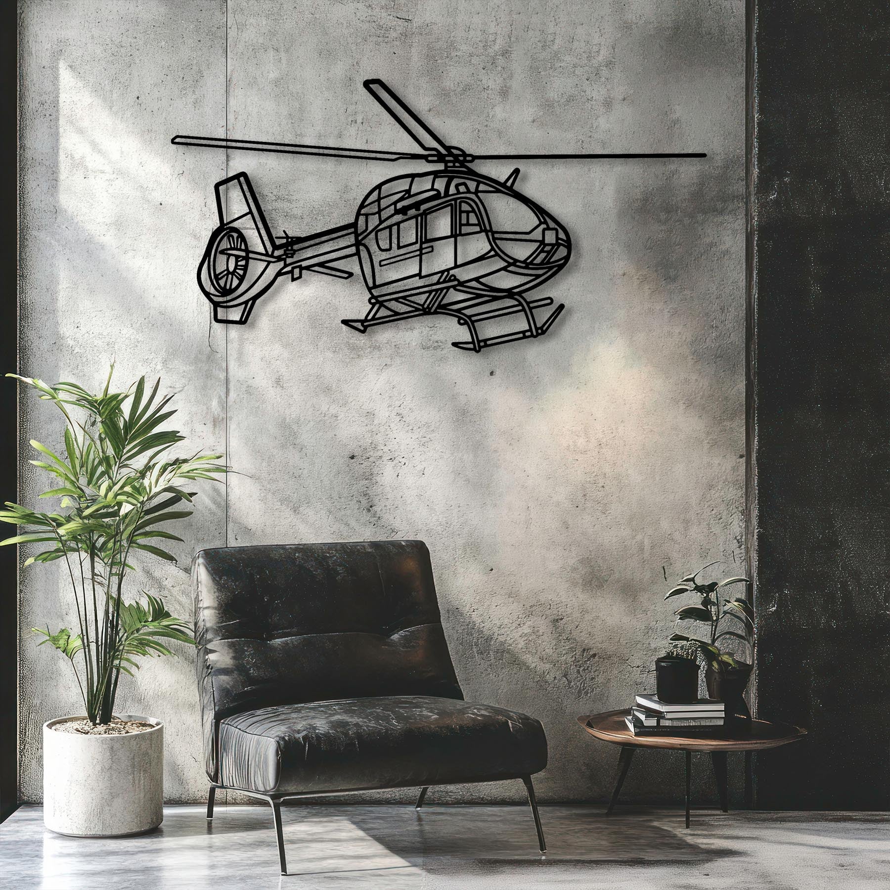 H145M LUH SOF Angle Metal Aircraft Wall Art - NCP0571