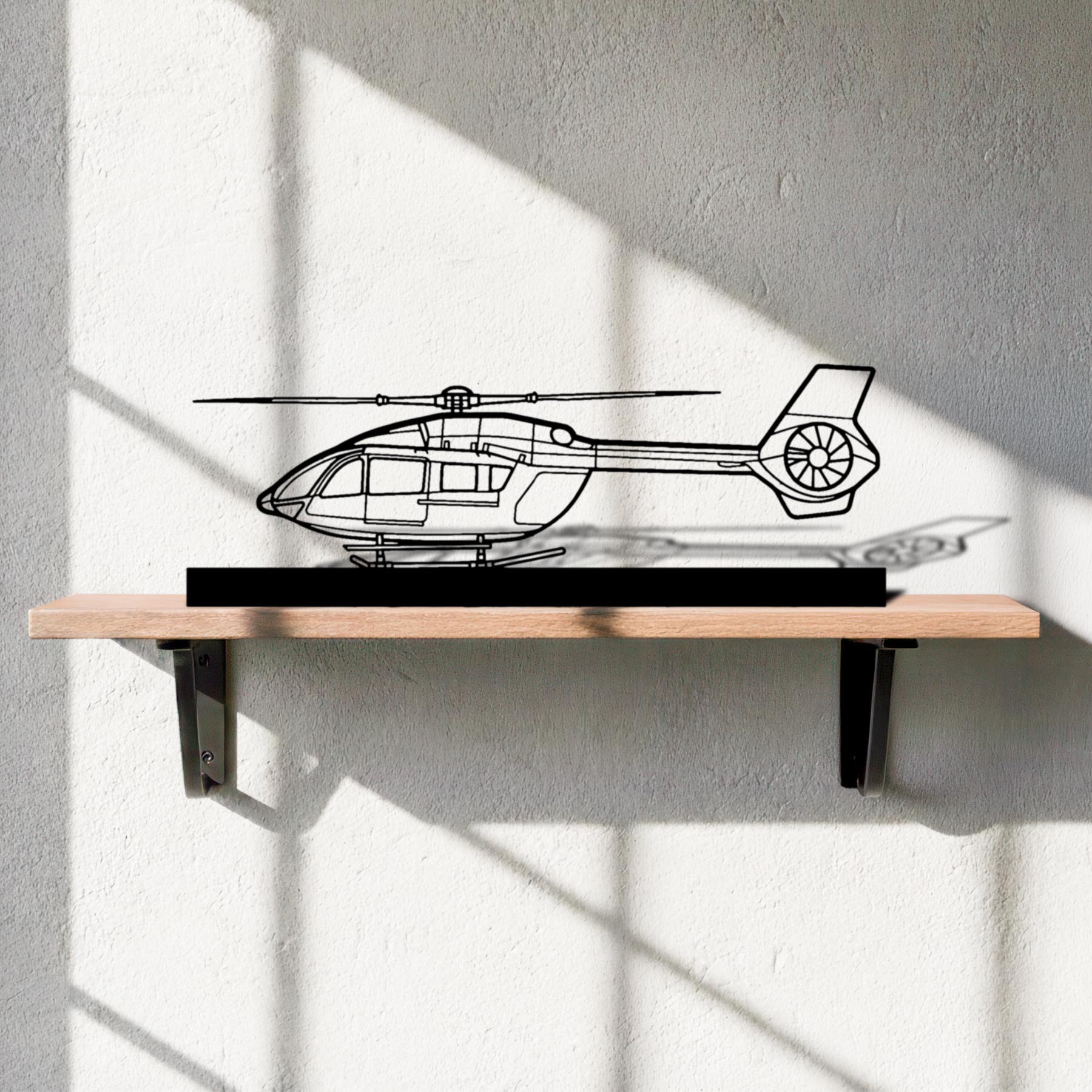 H145 Silhouette Metal Art Stand