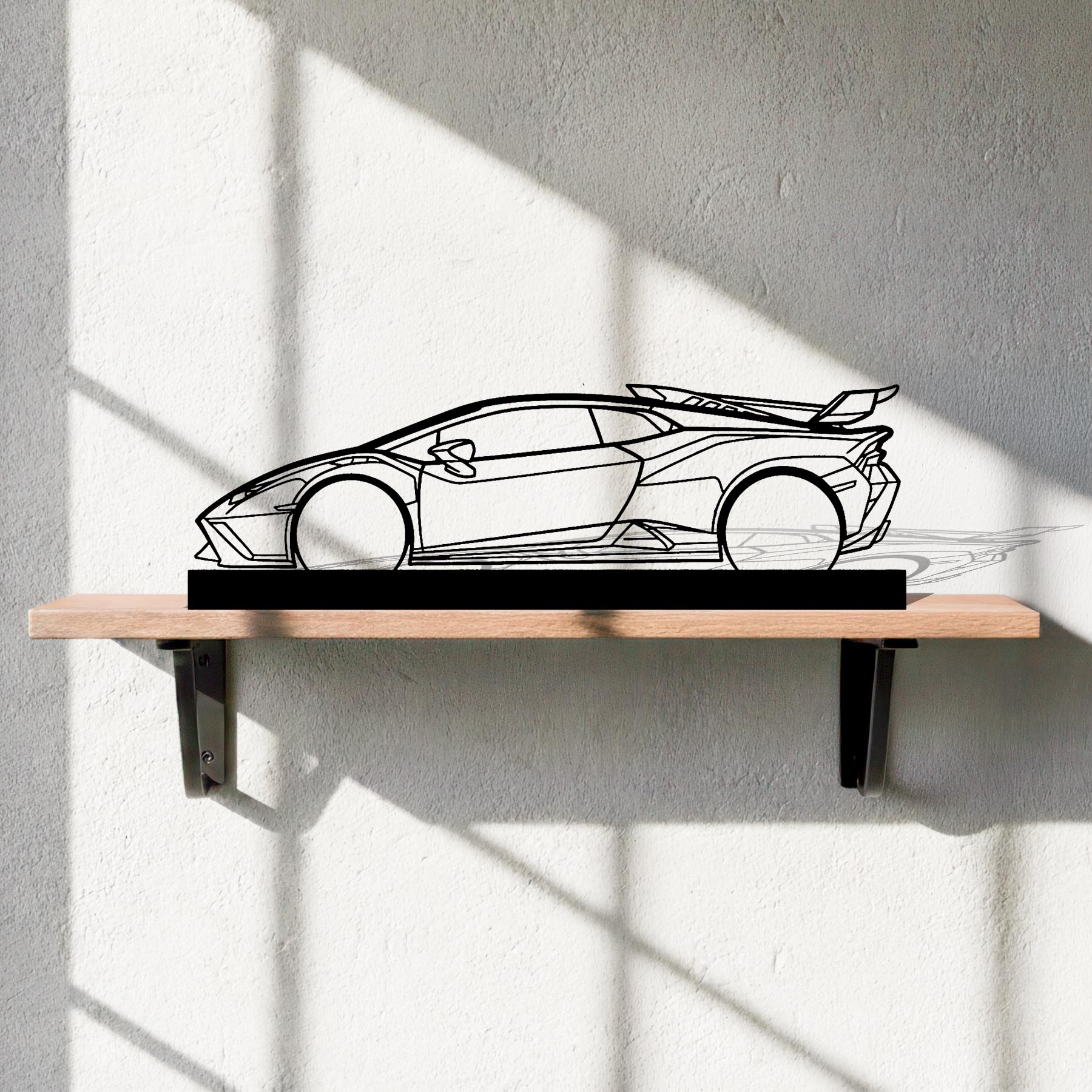Huracan STO Silhouette Metal Art Stand