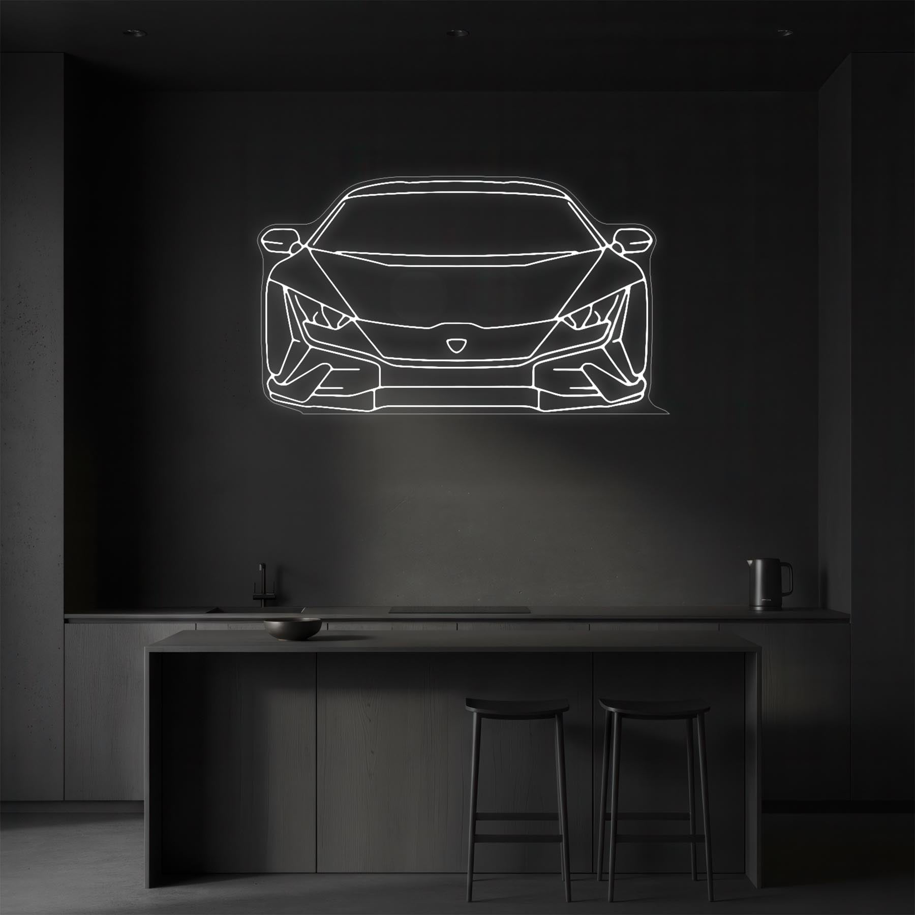 Huracan Tecnica Front Neon Silhouette