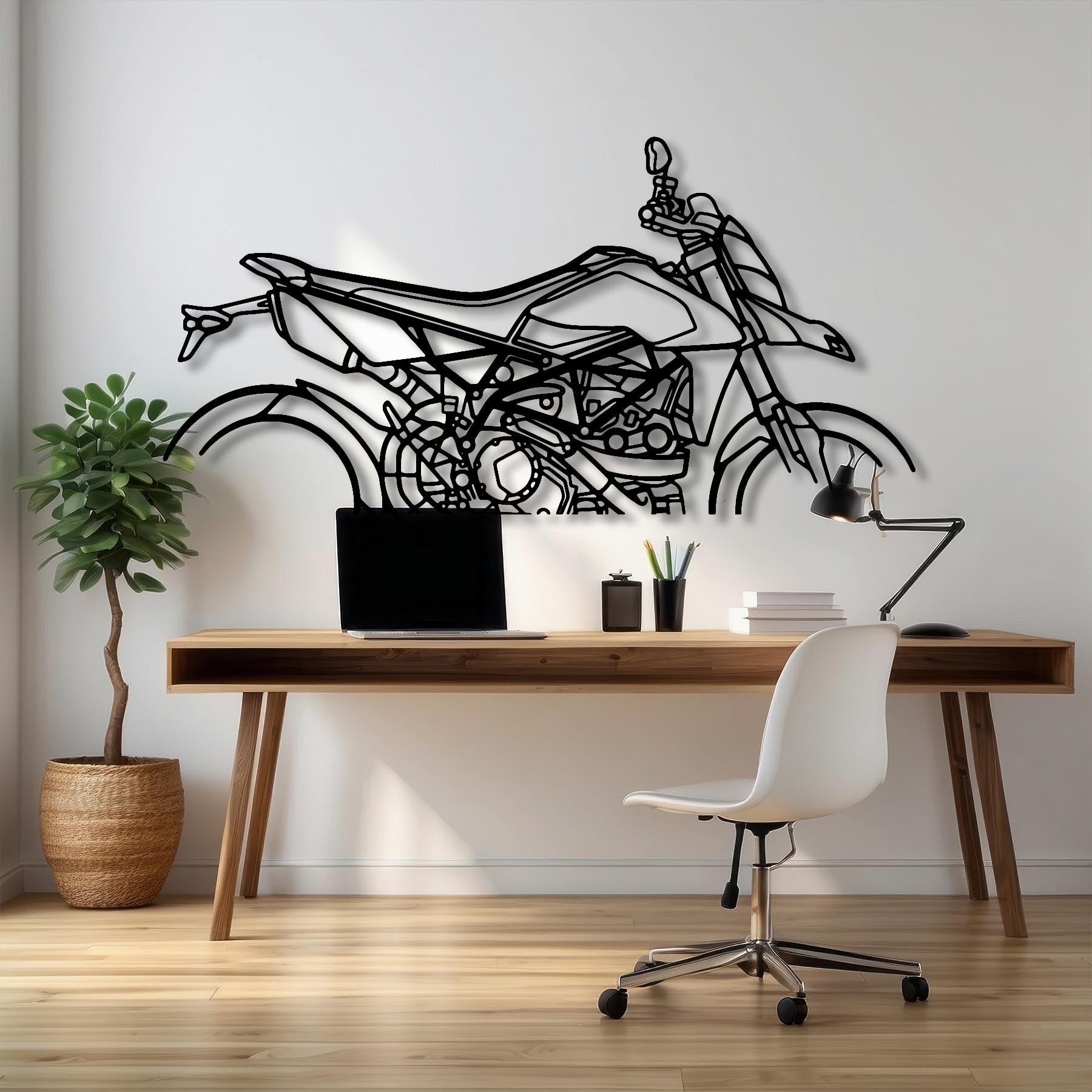 Hyper motard 950 RVE Silhouette Metal Art Stand