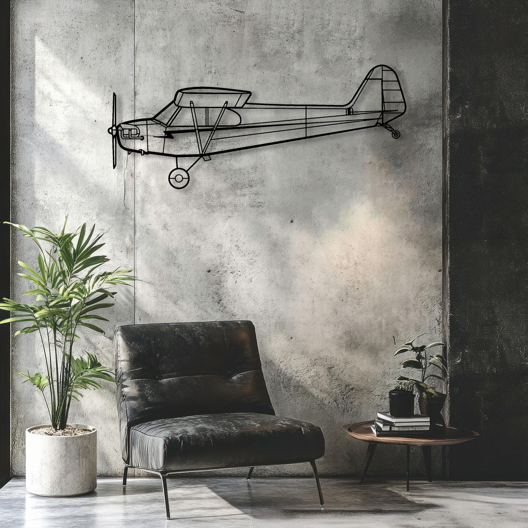 J-3 Cub Metal Aircraft Wall Art - NCP0097
