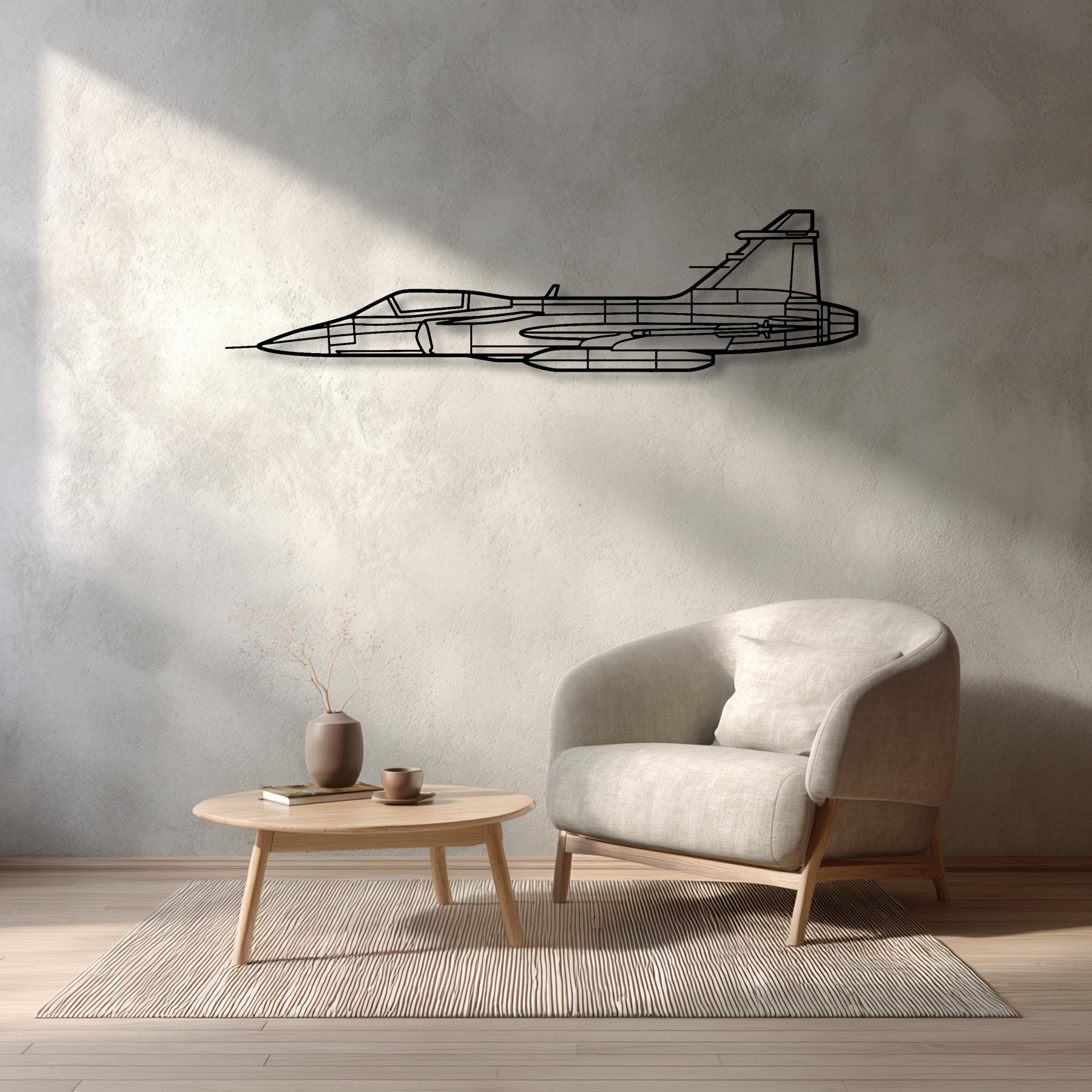 JAS 39 Gripern Metal Aircraft Wall Art - NCP0098