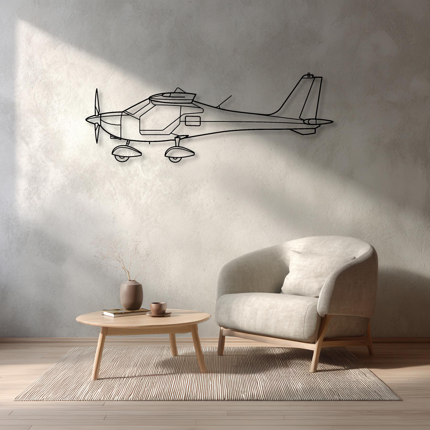 KR-030 Topaz Metal Aircraft Wall Art - NCP0481