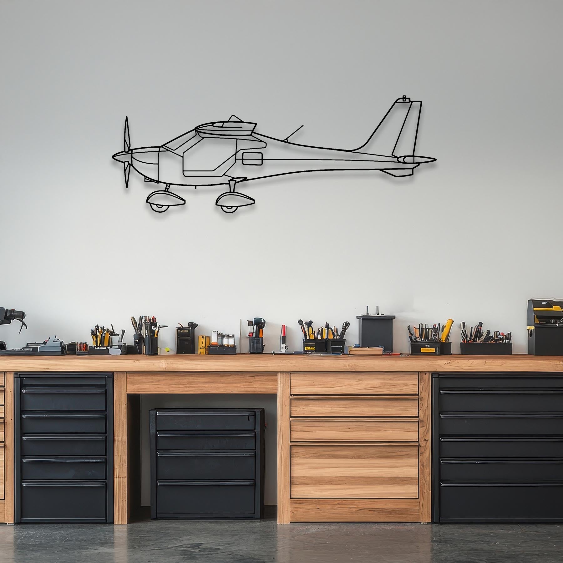 KR-030 Topaz Metal Aircraft Wall Art - NCP0481