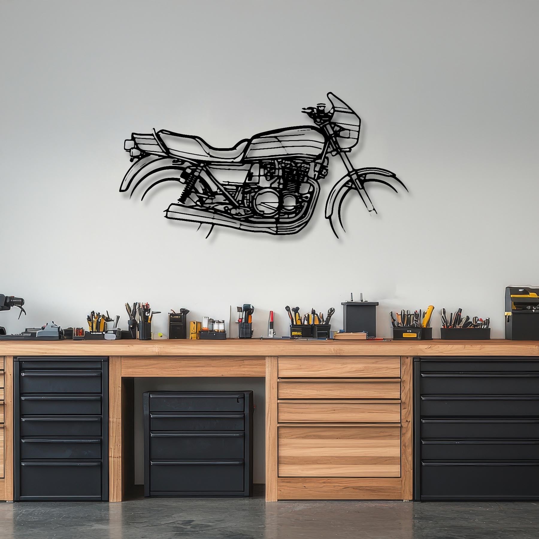 KZ1000R 1982 Silhouette Metal Wall Art