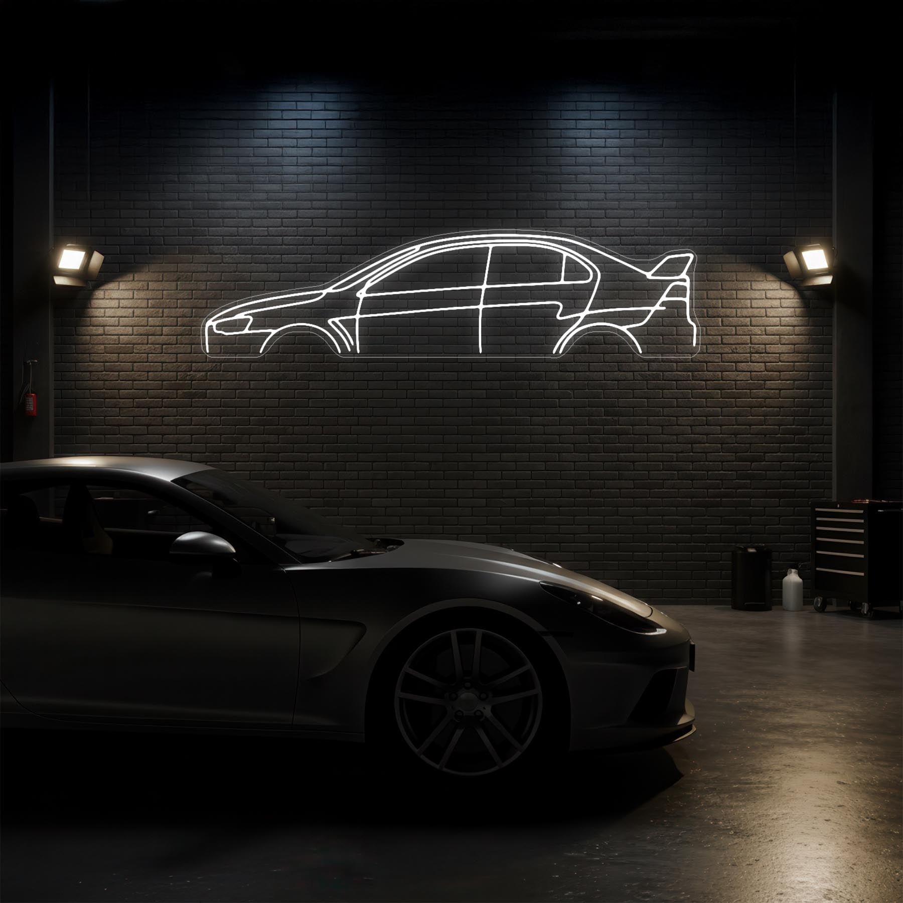 Lancer Evo X Neon Silhouette