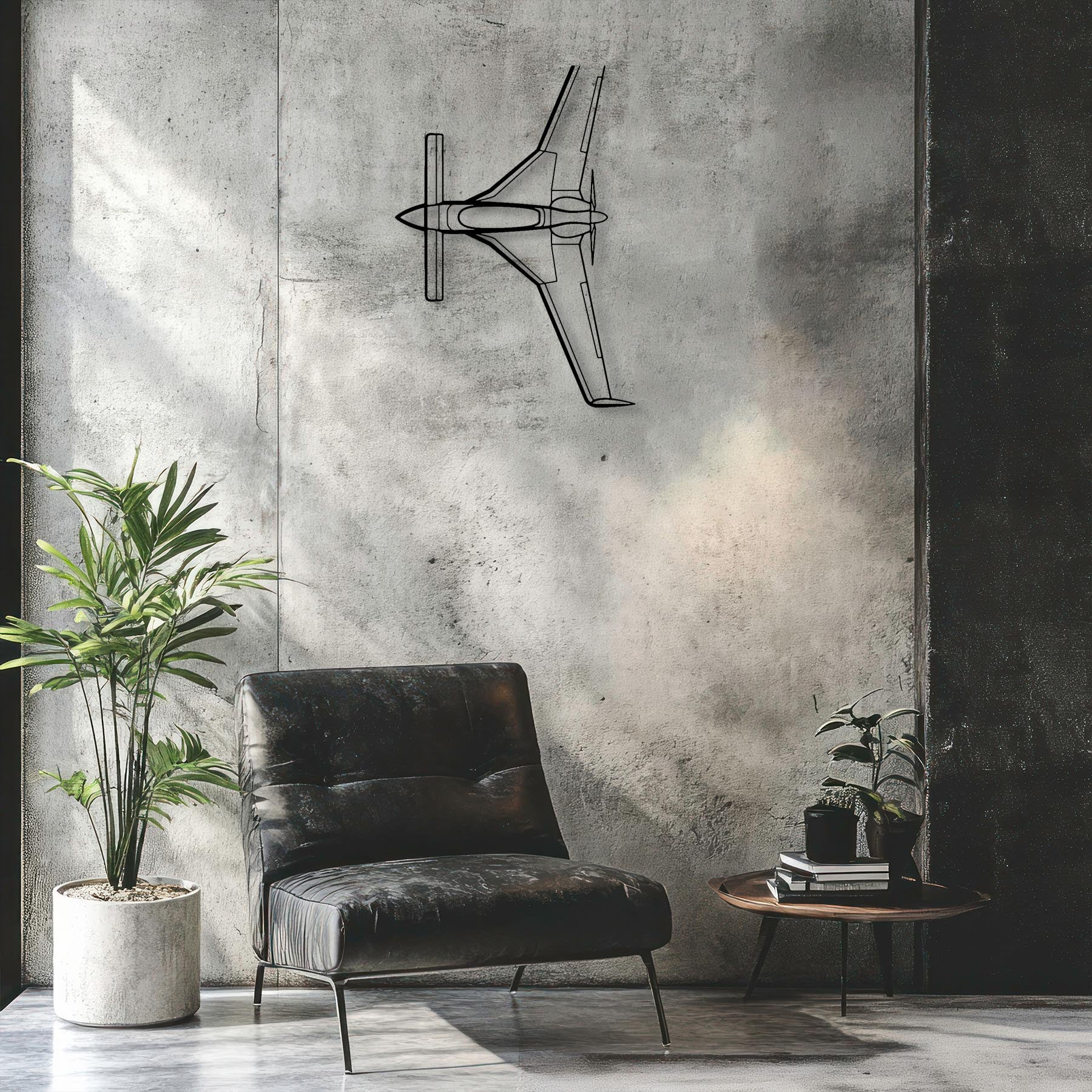 Long-EZ TOP Metal Aircraft Wall Art - NCP0288