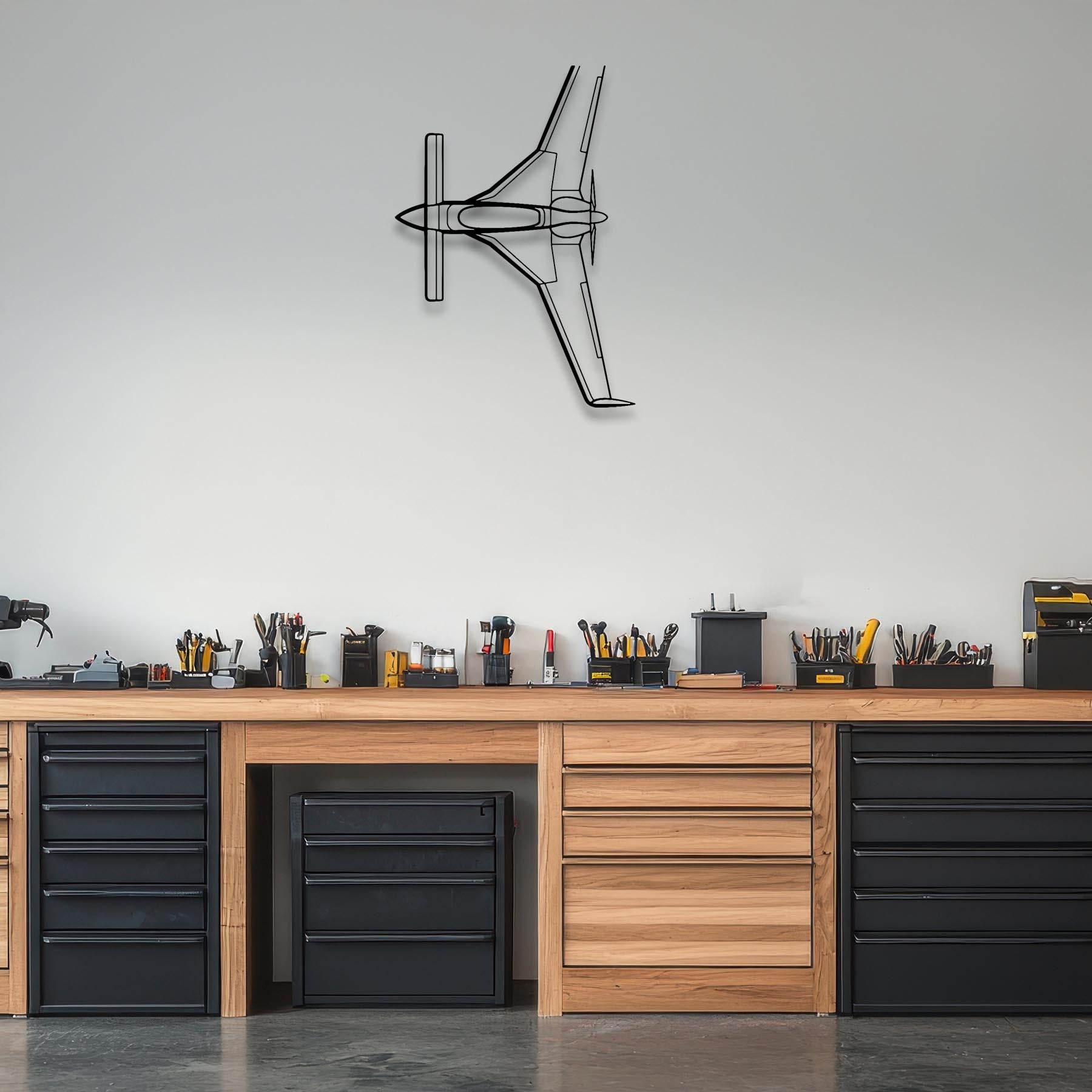 Long-EZ TOP Metal Aircraft Wall Art - NCP0288