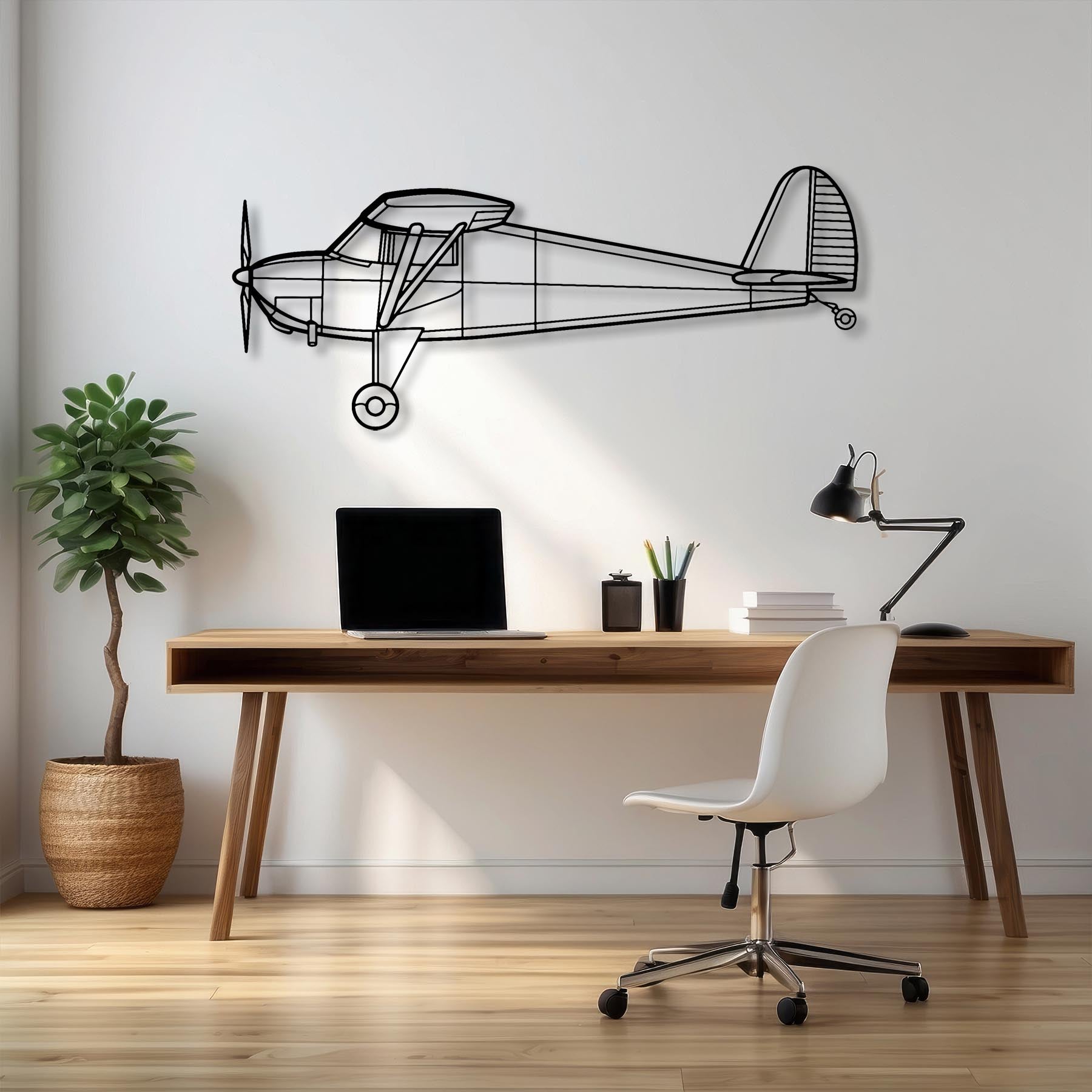 Luscombe 8A Metal Aircraft Wall Art - NCP0184