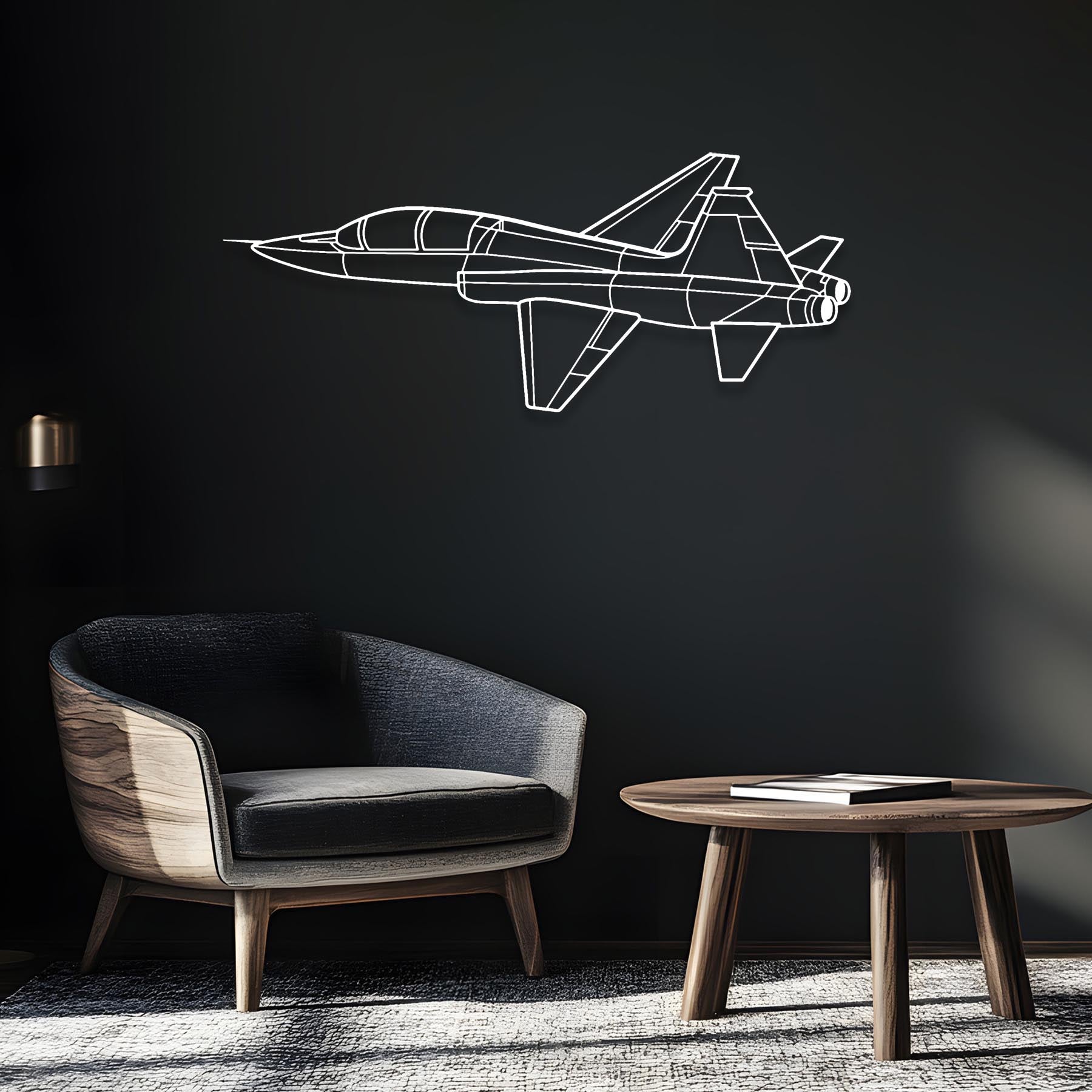 M20J Angle Metal Aircraft Wall Art - NCP0390