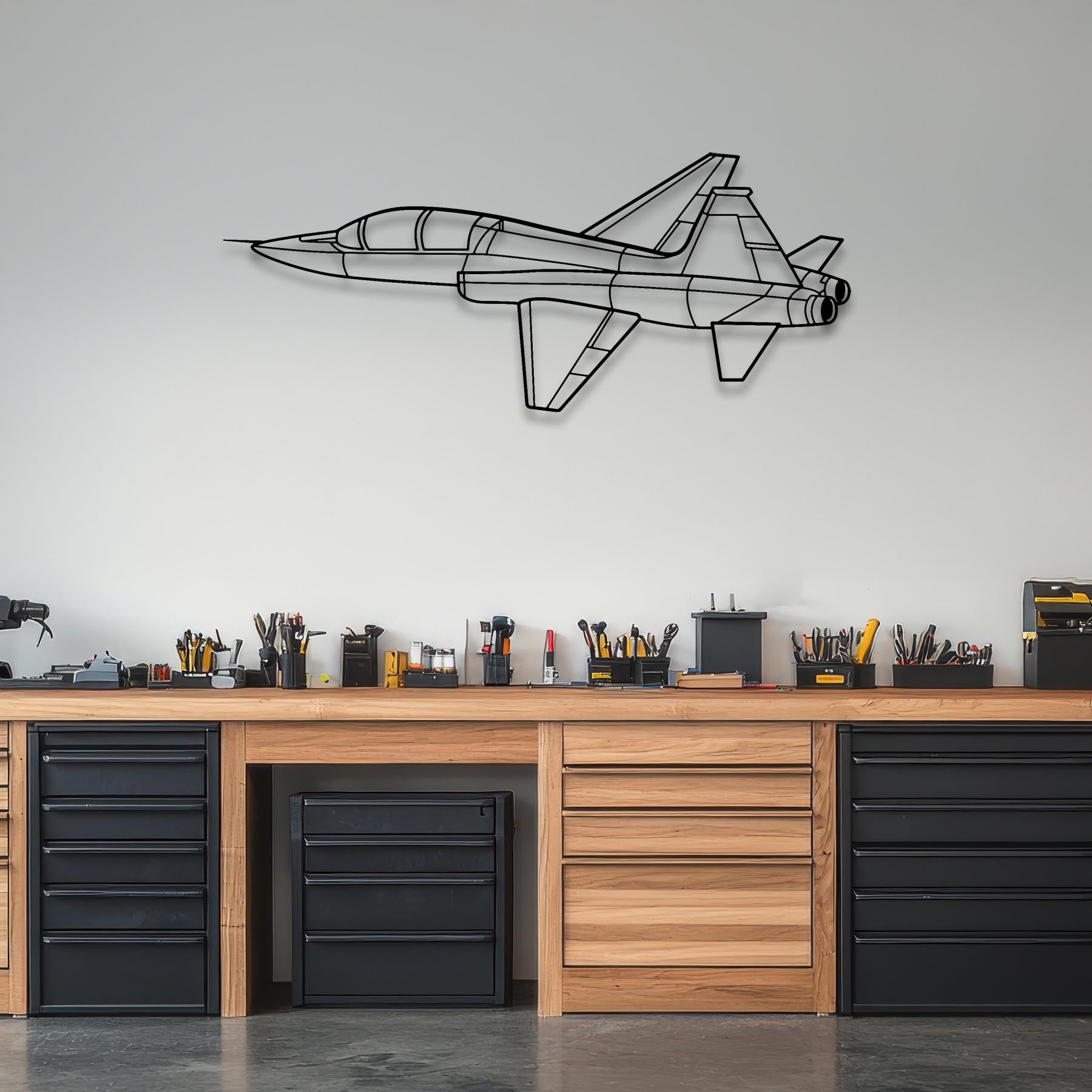 M20J Angle Metal Aircraft Wall Art - NCP0390