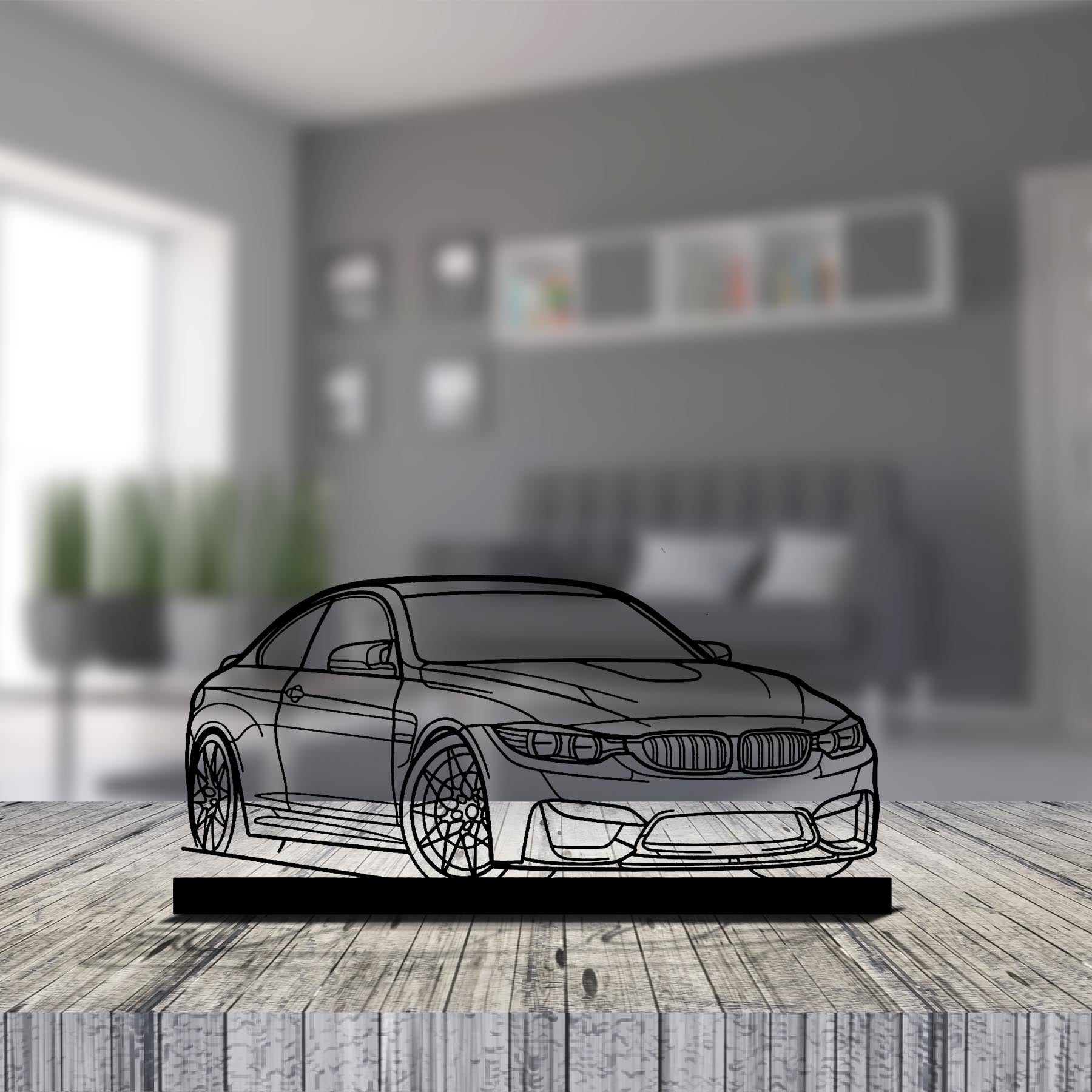 M4 F82 Angle Silhouette Metal Art Stand