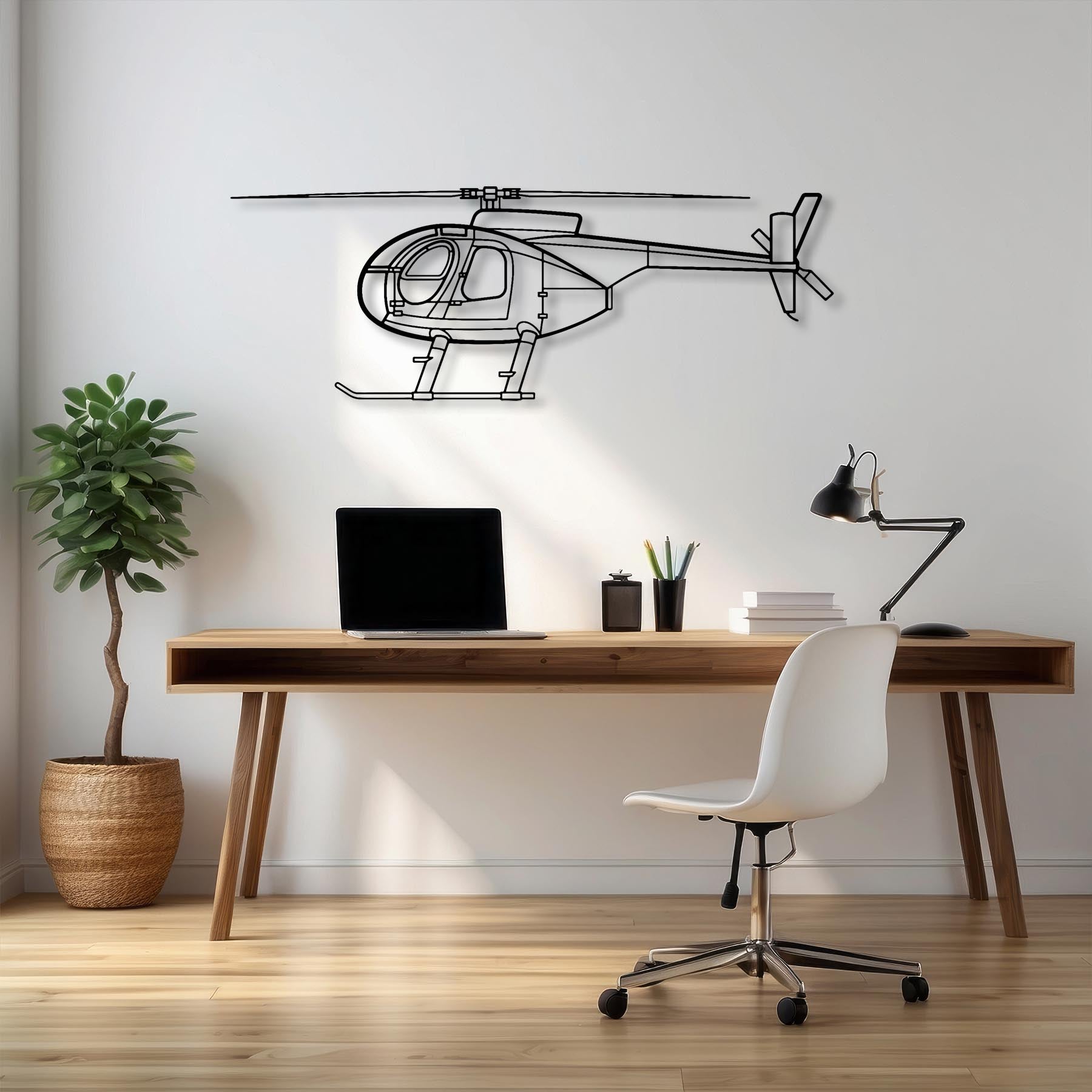 MD 500C Metal Aircraft Wall Art - NCP0391