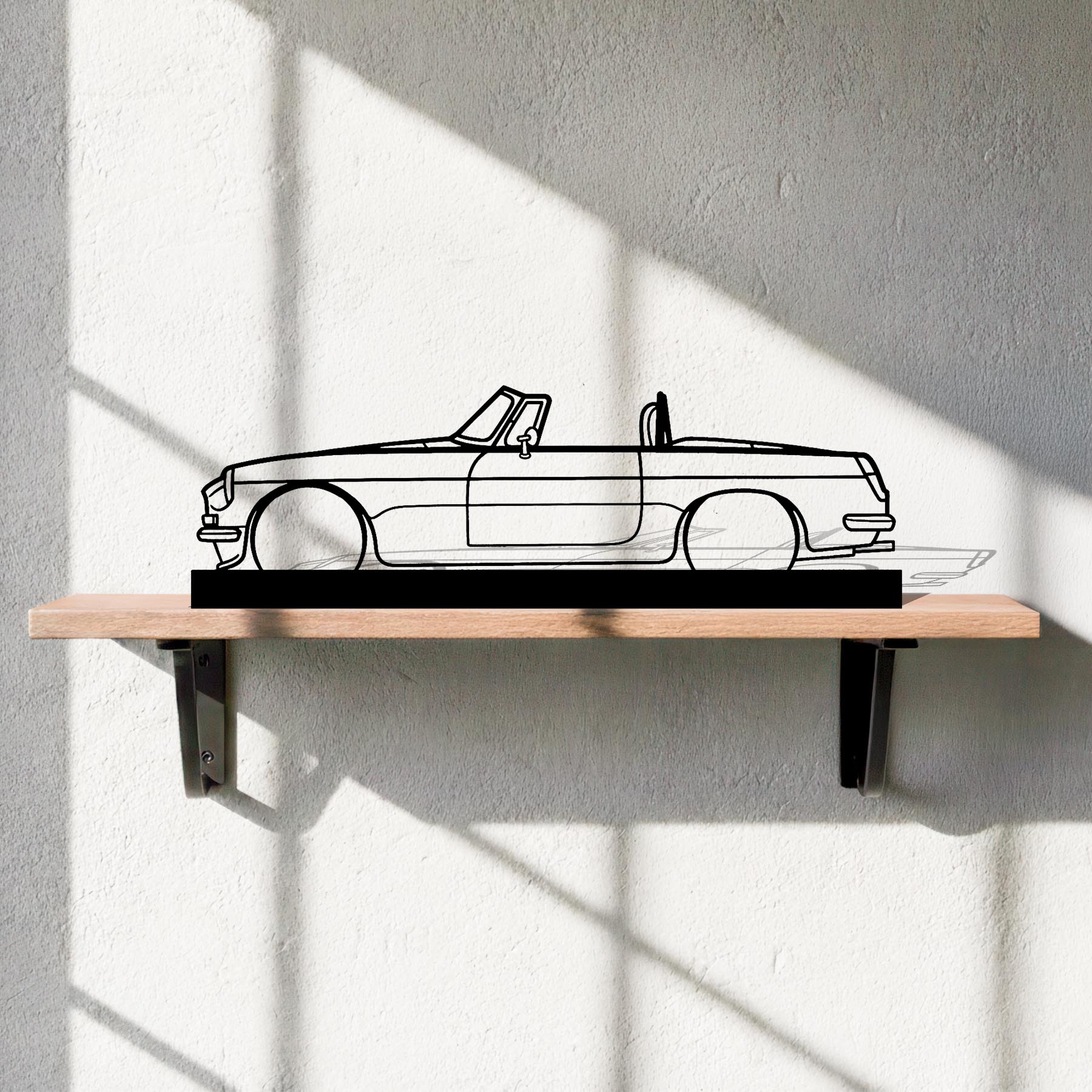 MGB Roadster 1969 Silhouette Metal Art Stand
