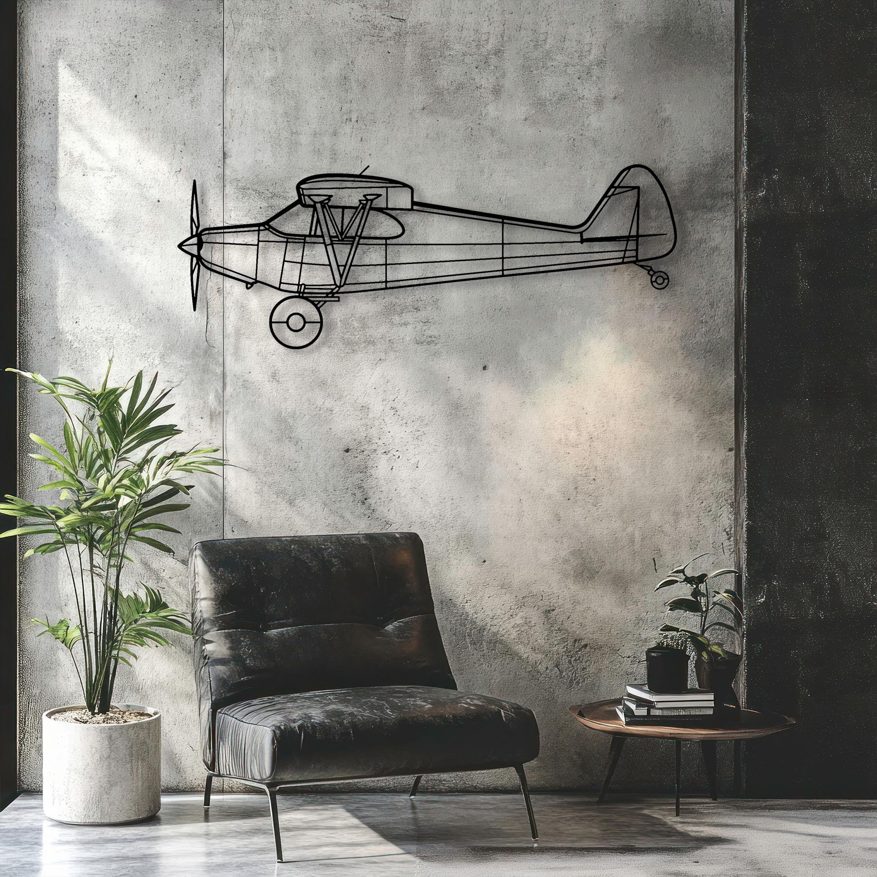 MH-6 Little Bird Angle Metal Aircraft Wall Art - NCP0482