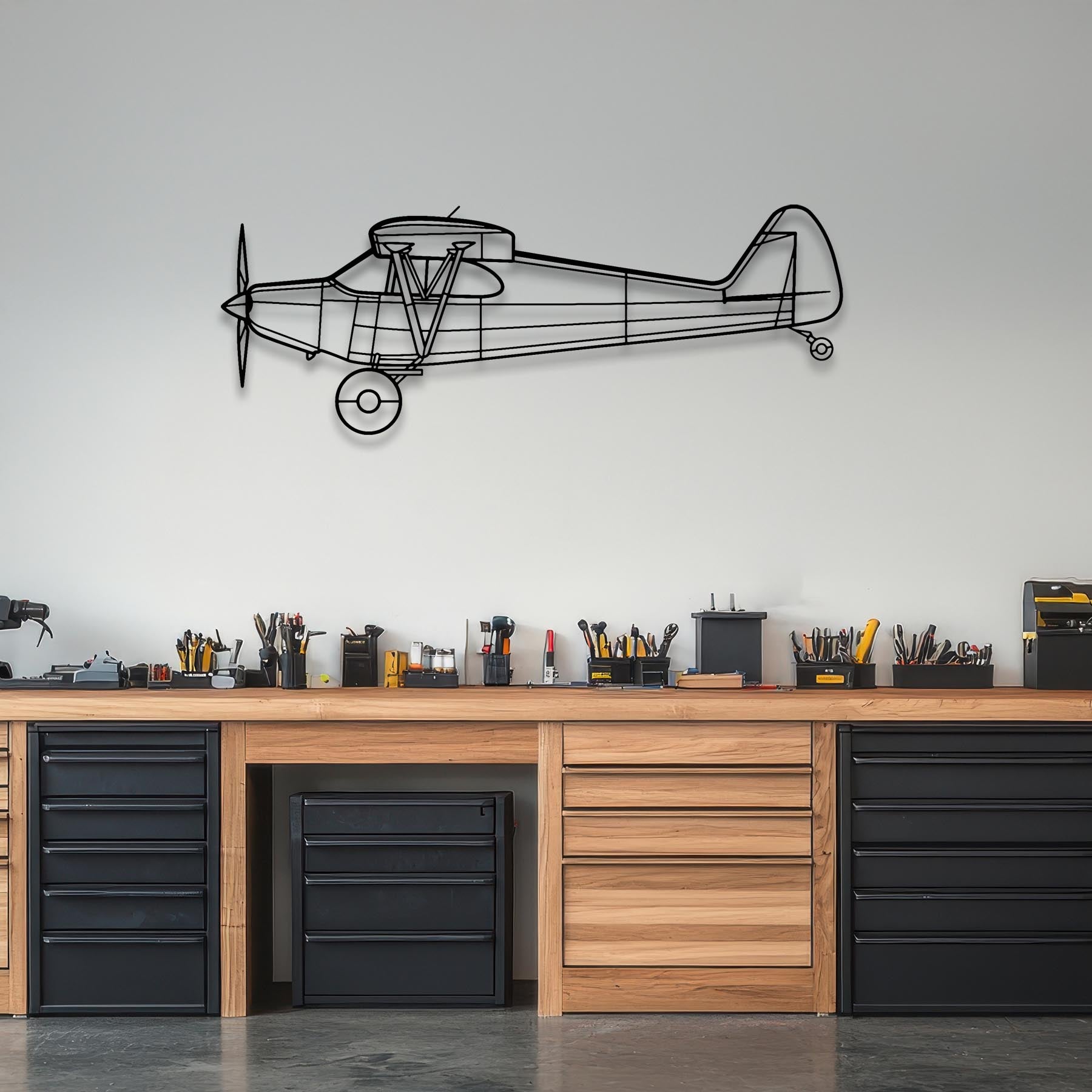 MH-6 Little Bird Angle Metal Aircraft Wall Art - NCP0482