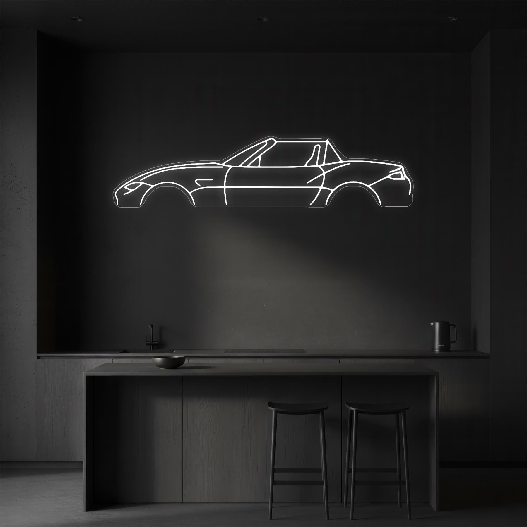 MX5 Race Neon Silhouette