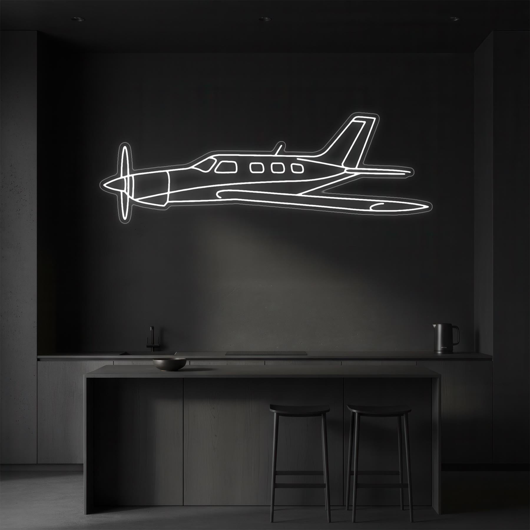 Malibu Mirage 1984 Angle Neon Silhouette