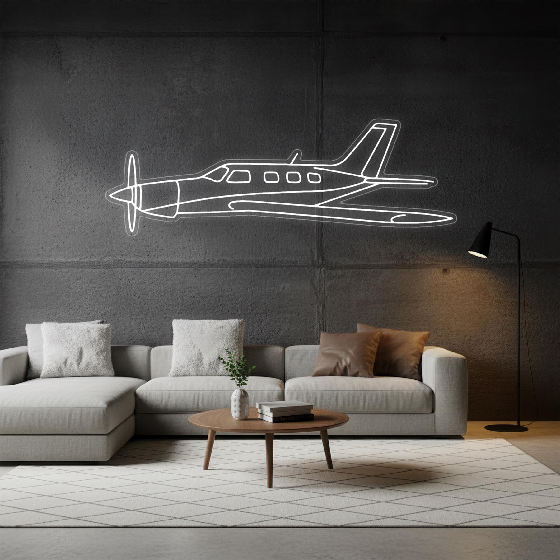 Malibu Mirage 1984 Angle Neon Silhouette