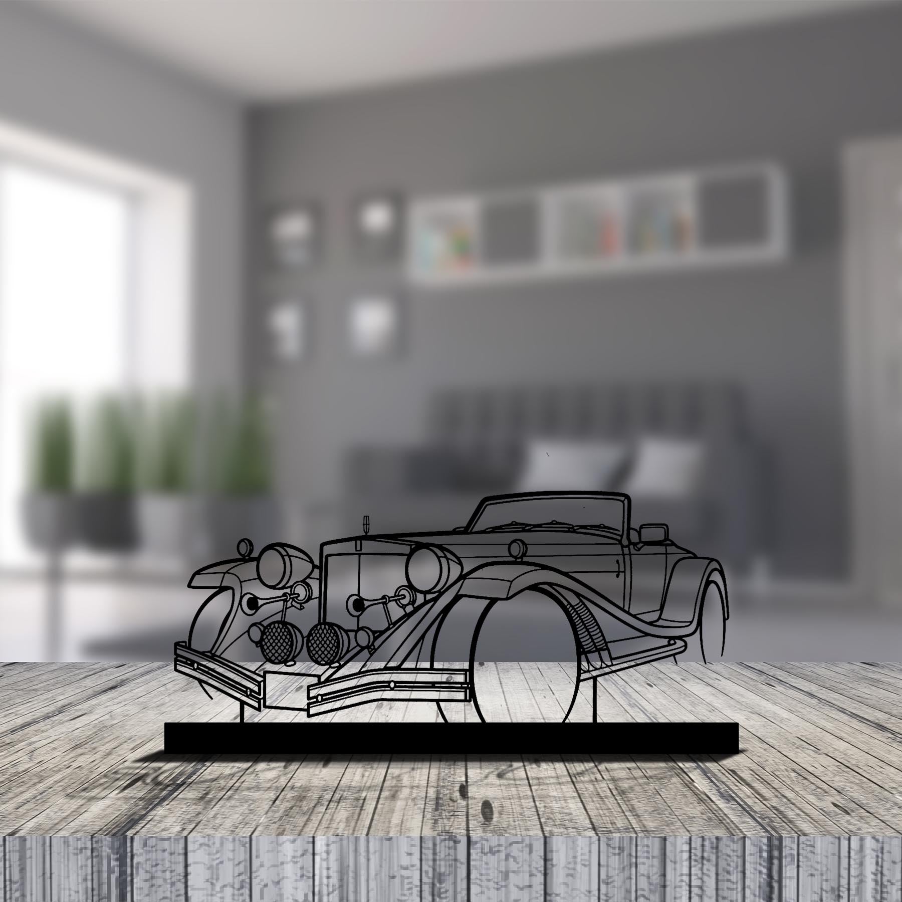 Mercury 1977 Angle Silhouette Metal Art Stand