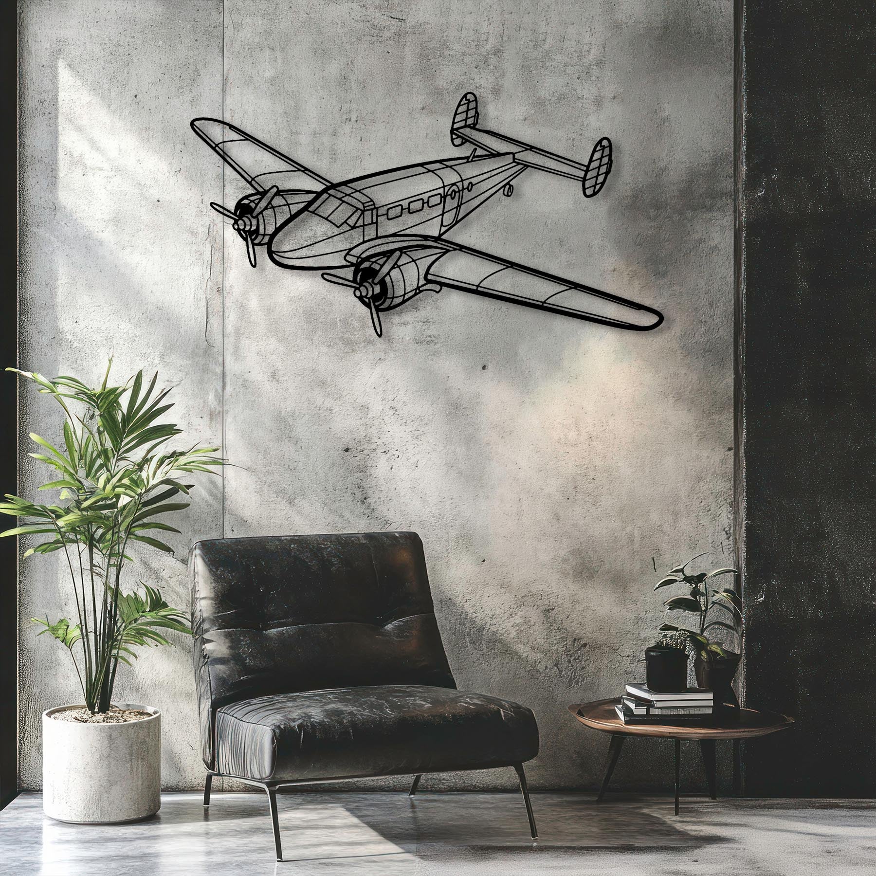 Model 18 Angle Metal Aircraft Wall Art - NCP0289
