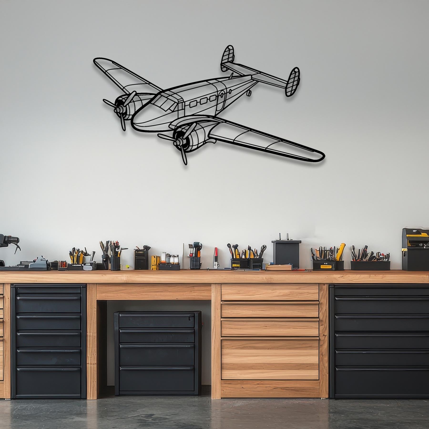 Model 18 Angle Metal Aircraft Wall Art - NCP0289