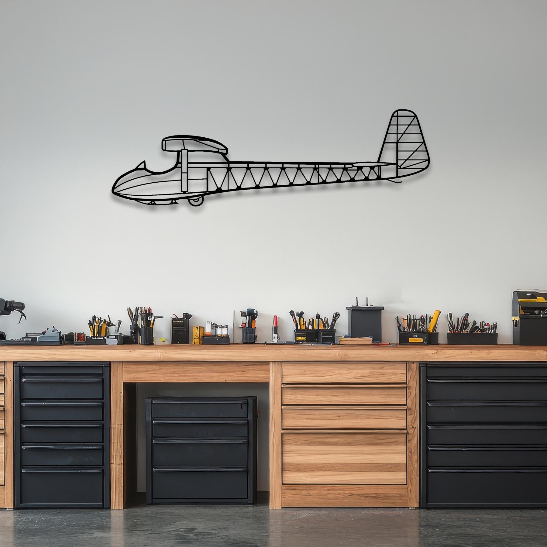 Model 18 Angle Metal Aircraft Wall Art - NCP0289