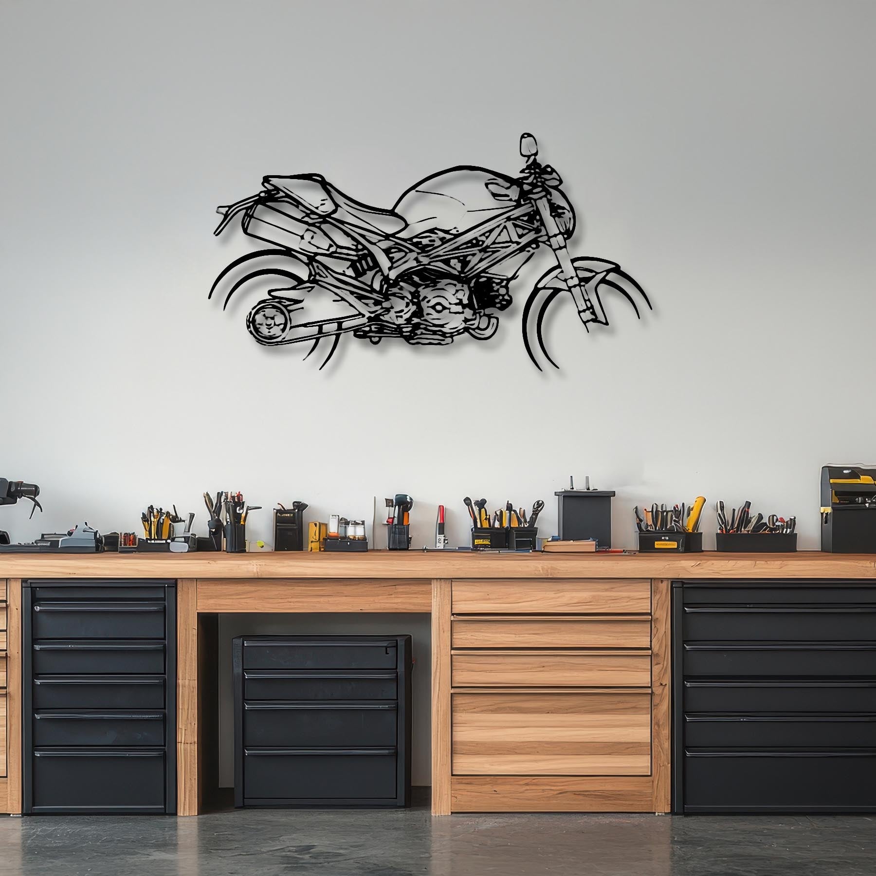 Monster 1100 2009 Silhouette Metal Wall Art