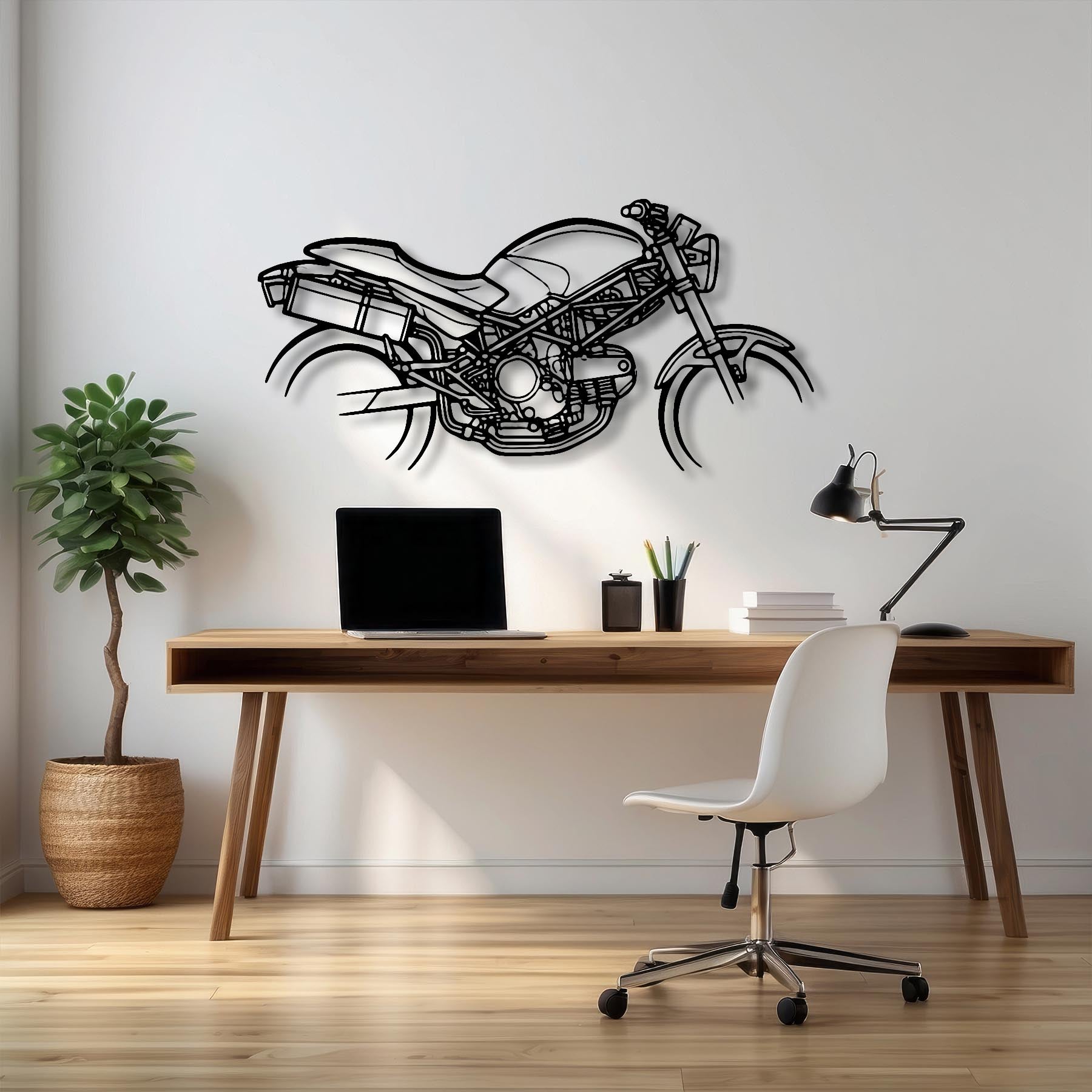 Monster 620 2004 Silhouette Metal Wall Art