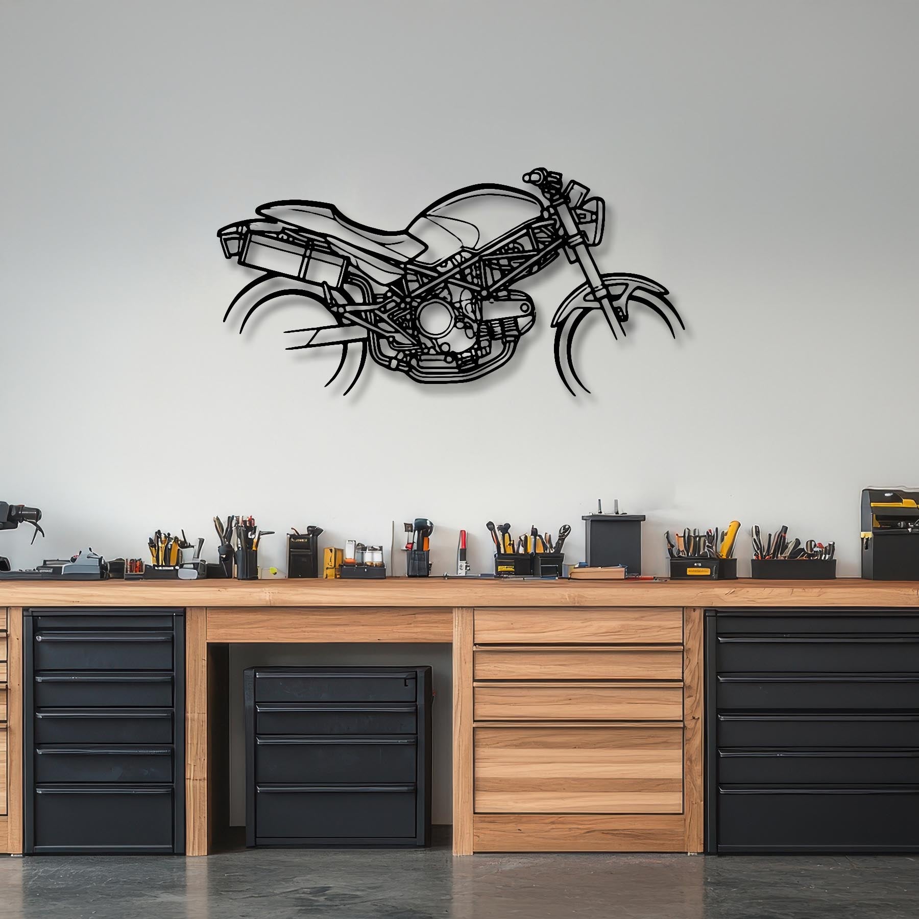 Monster 620 2004 Silhouette Metal Wall Art