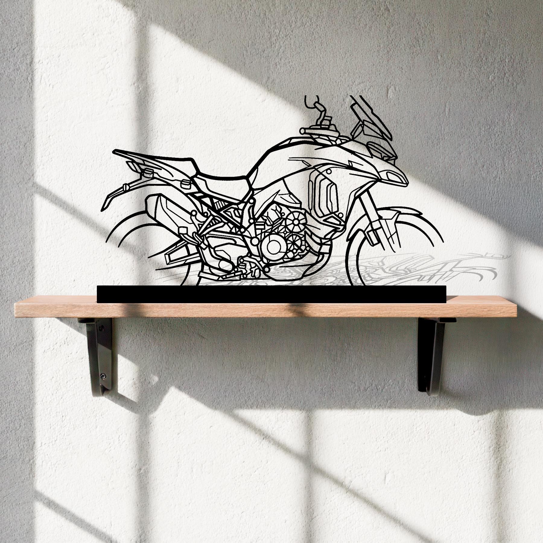 Multistrada V4S Silhouette Metal Art Stand