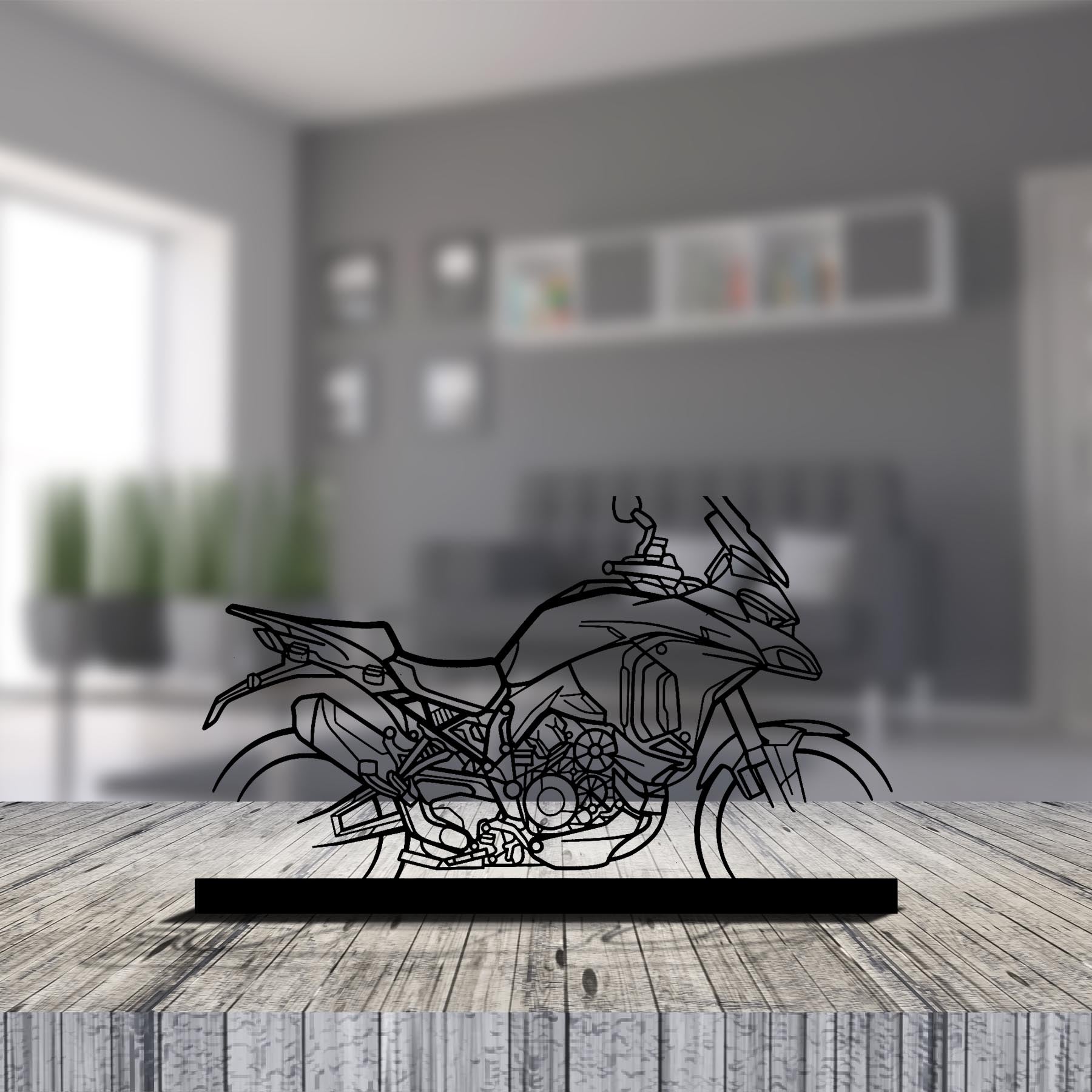 Multistrada V4S Silhouette Metal Art Stand
