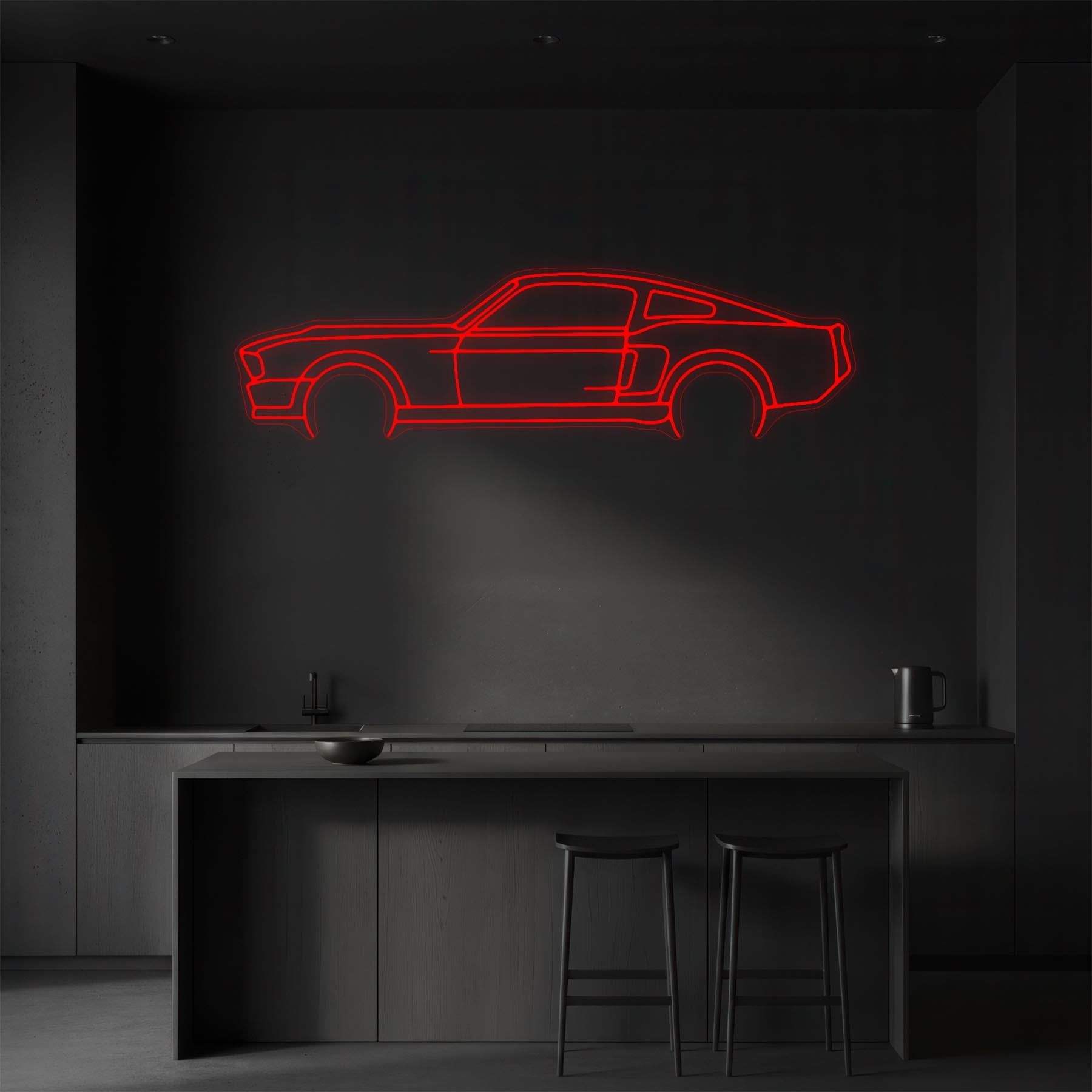 Mustang 1967 Eleonor Neon Silhouette