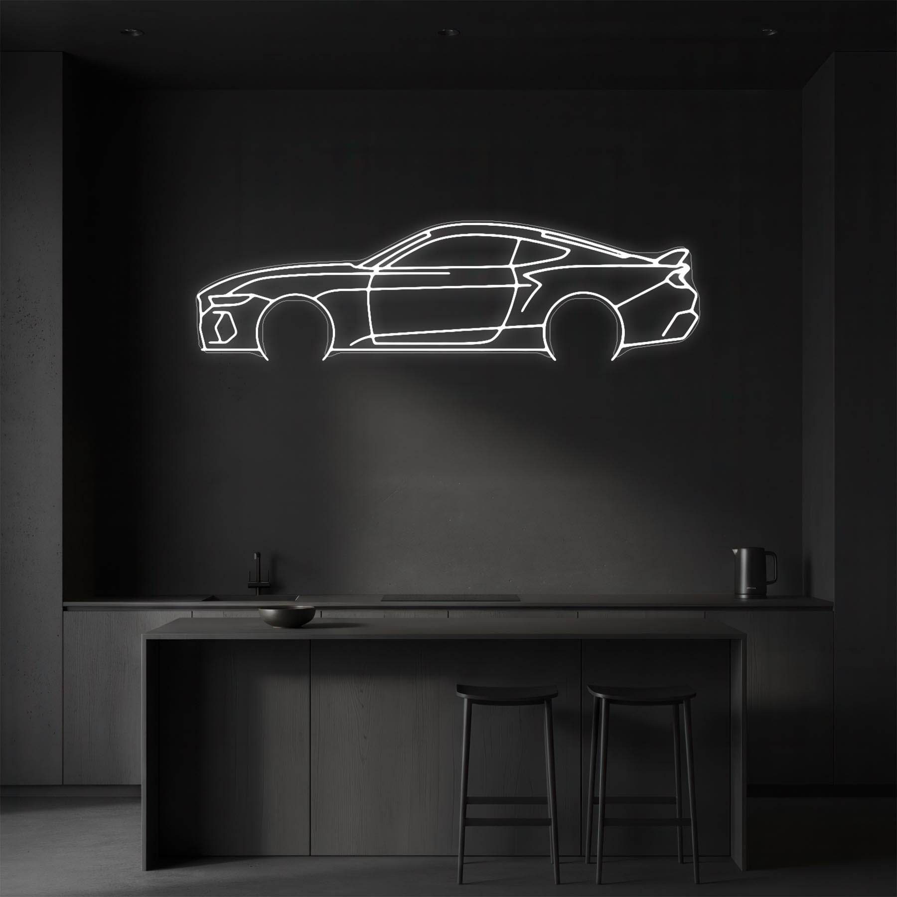 Mustang 2024 Neon Silhouette