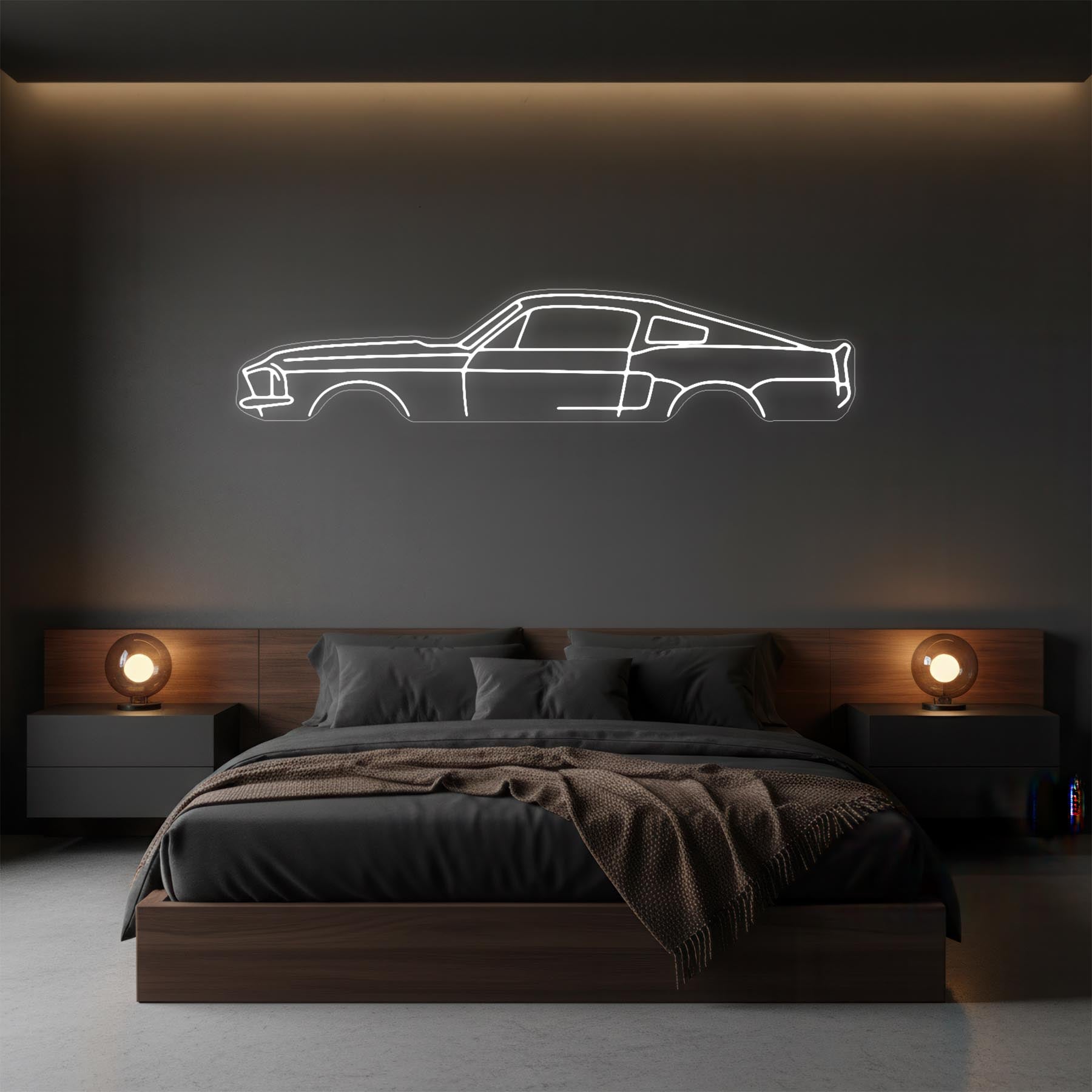 Mustang GT500KR 1967 Neon Silhouette