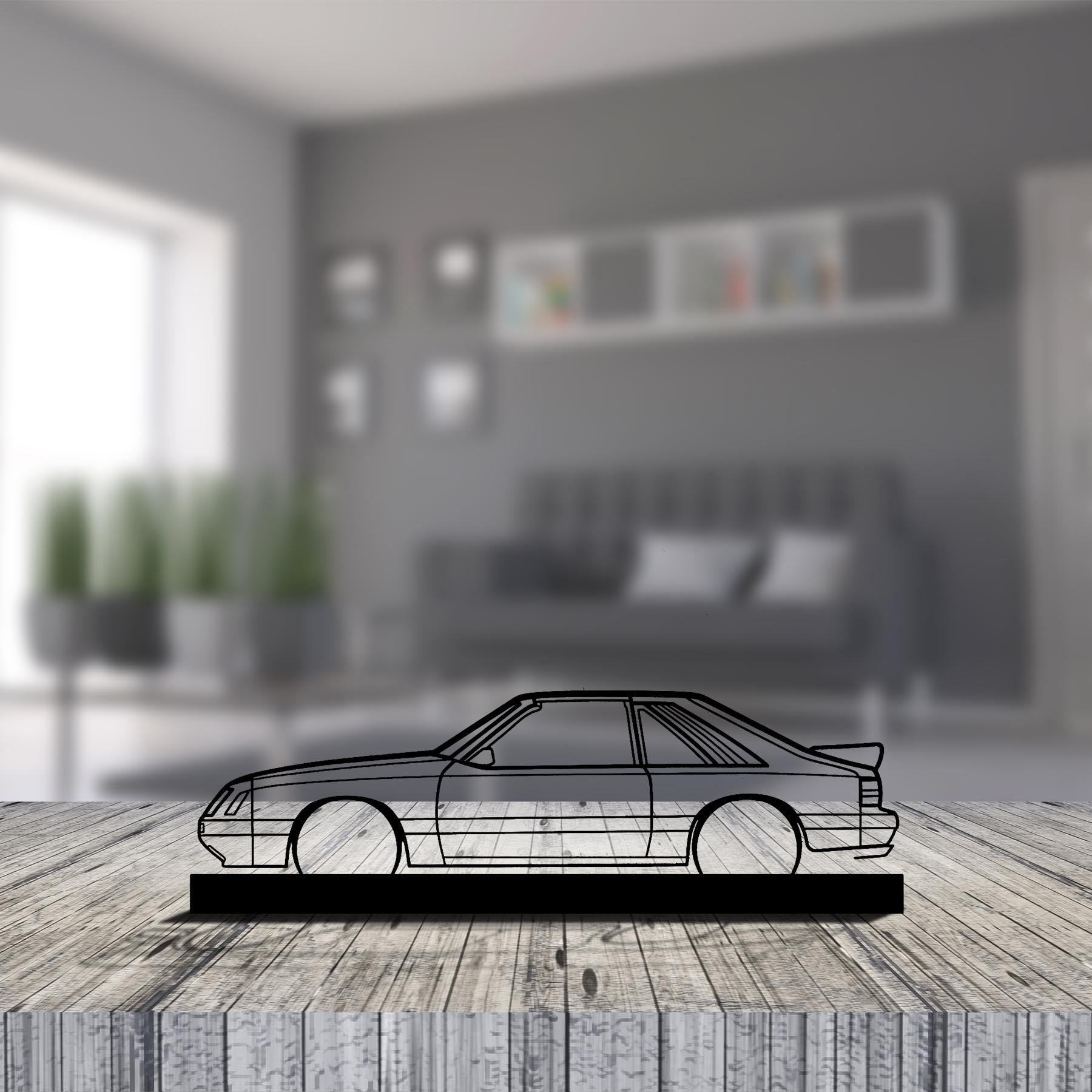 Mustang GT 1985 Silhouette Metal Art Stand