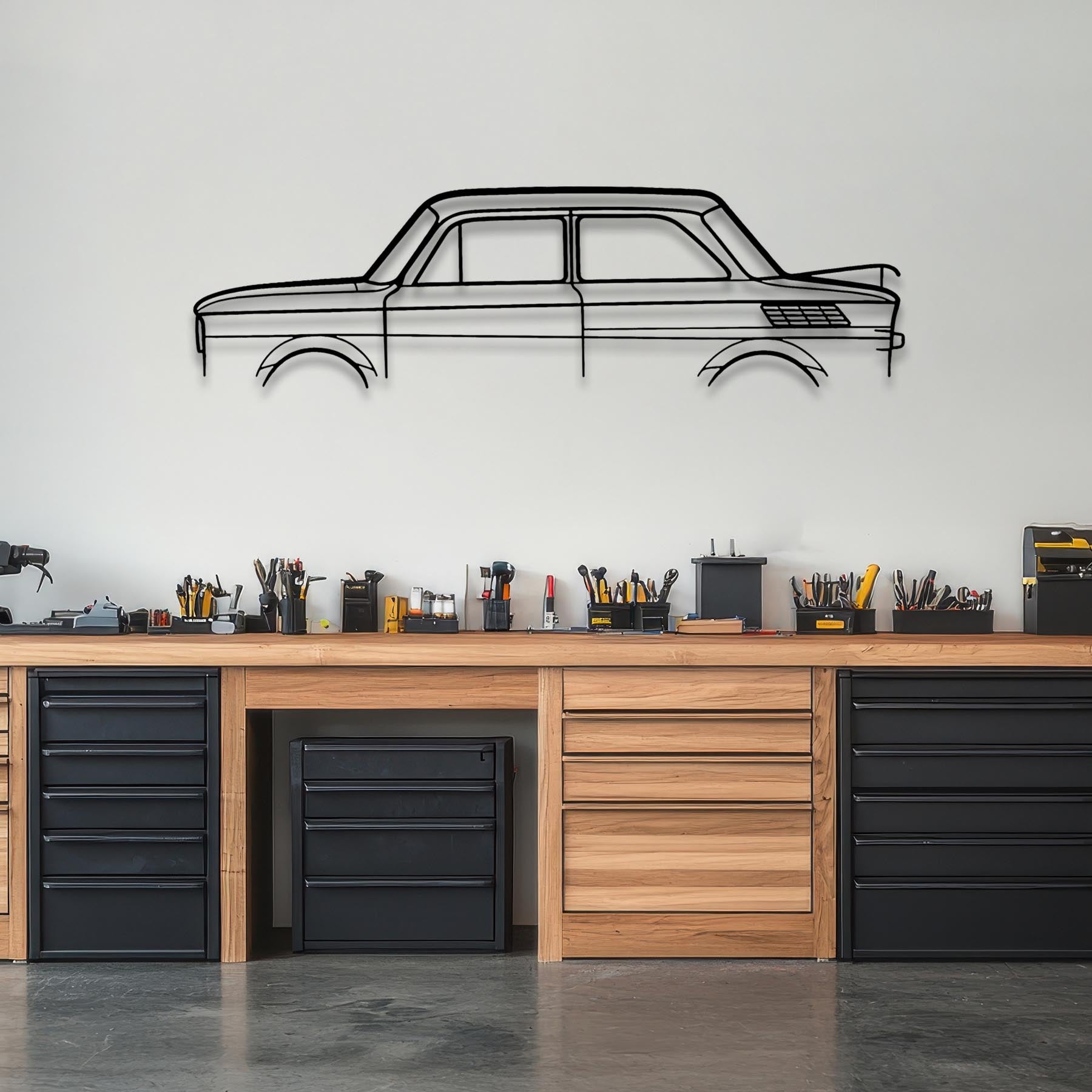 NSU TT 1972 Classic Silhouette Metal Wall Art